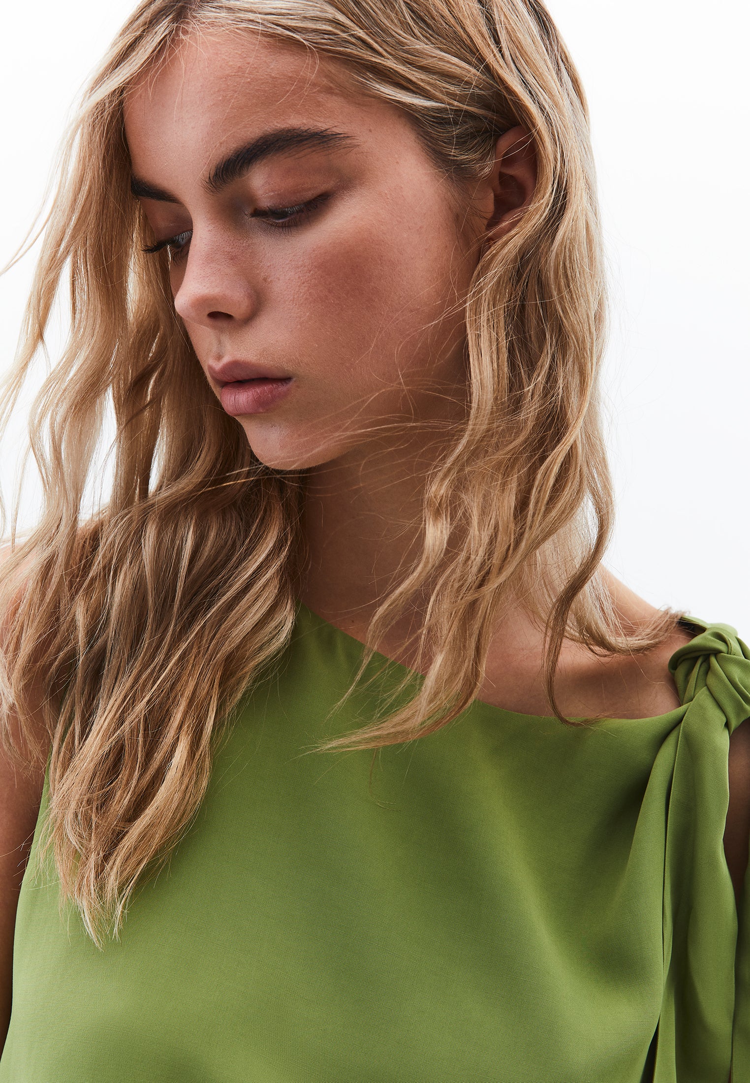Sleeveless Boat Neck Blouse - CALLISTE GREEN