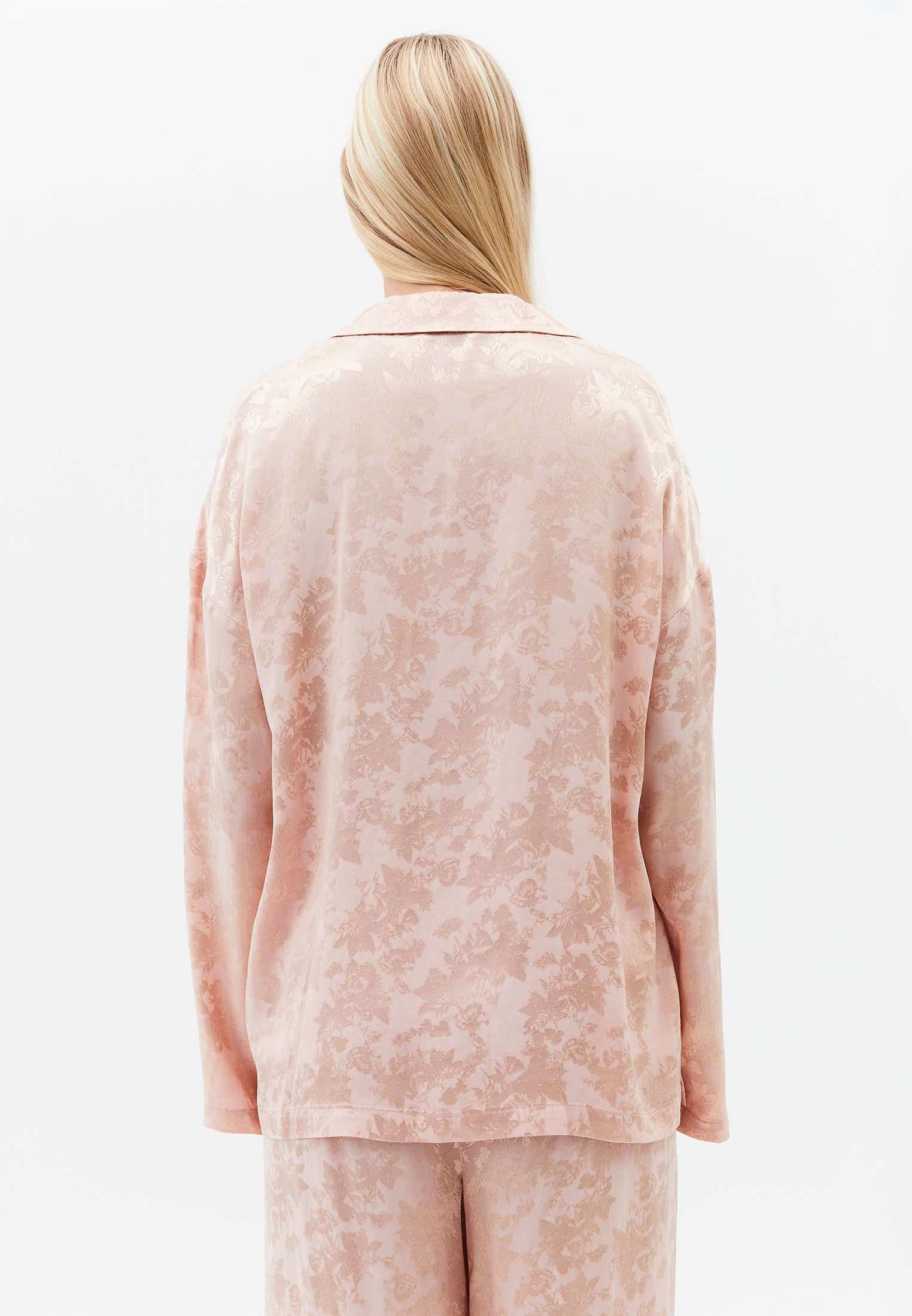 Long Sleeve Oversize Shirt With Button Details - CAMEO ROSE