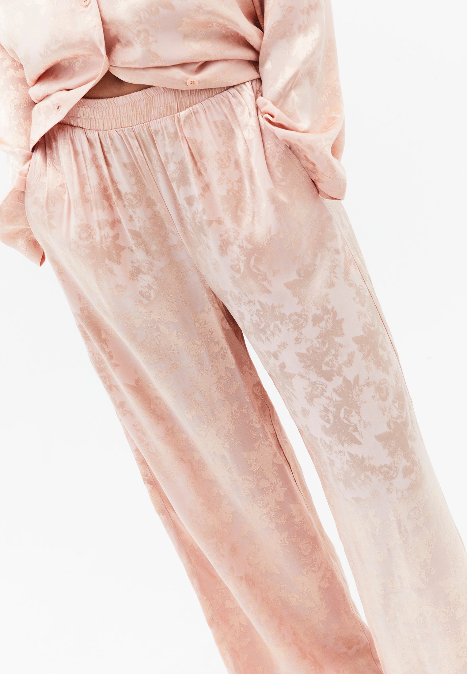 Ultra High Waist Wide Leg Elastic Waist Pants - CAMEO ROSE