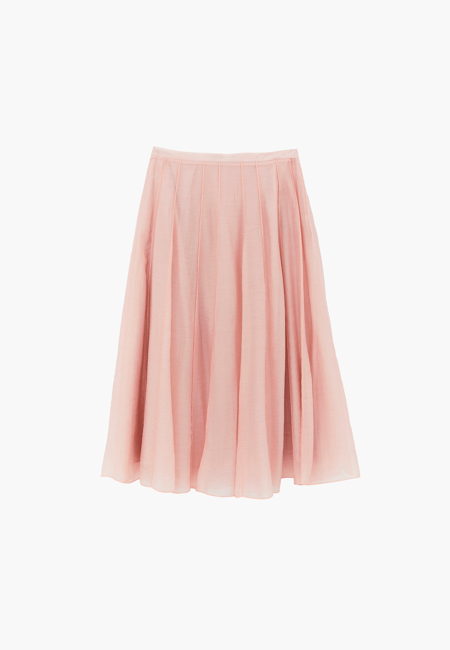 High Waist Flared Midi Skirt - CAMEO ROSE