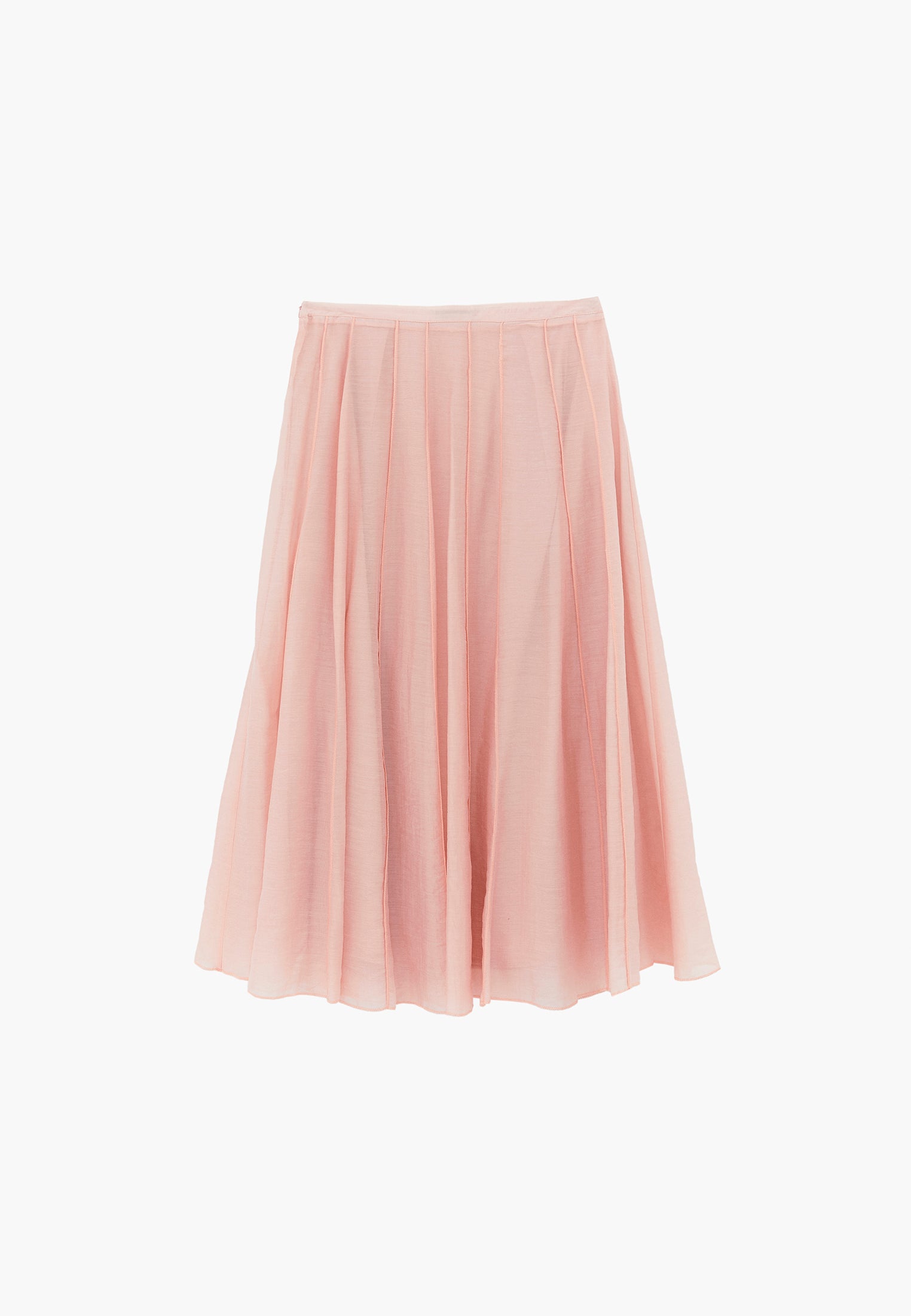 High Waist Flared Midi Skirt - CAMEO ROSE