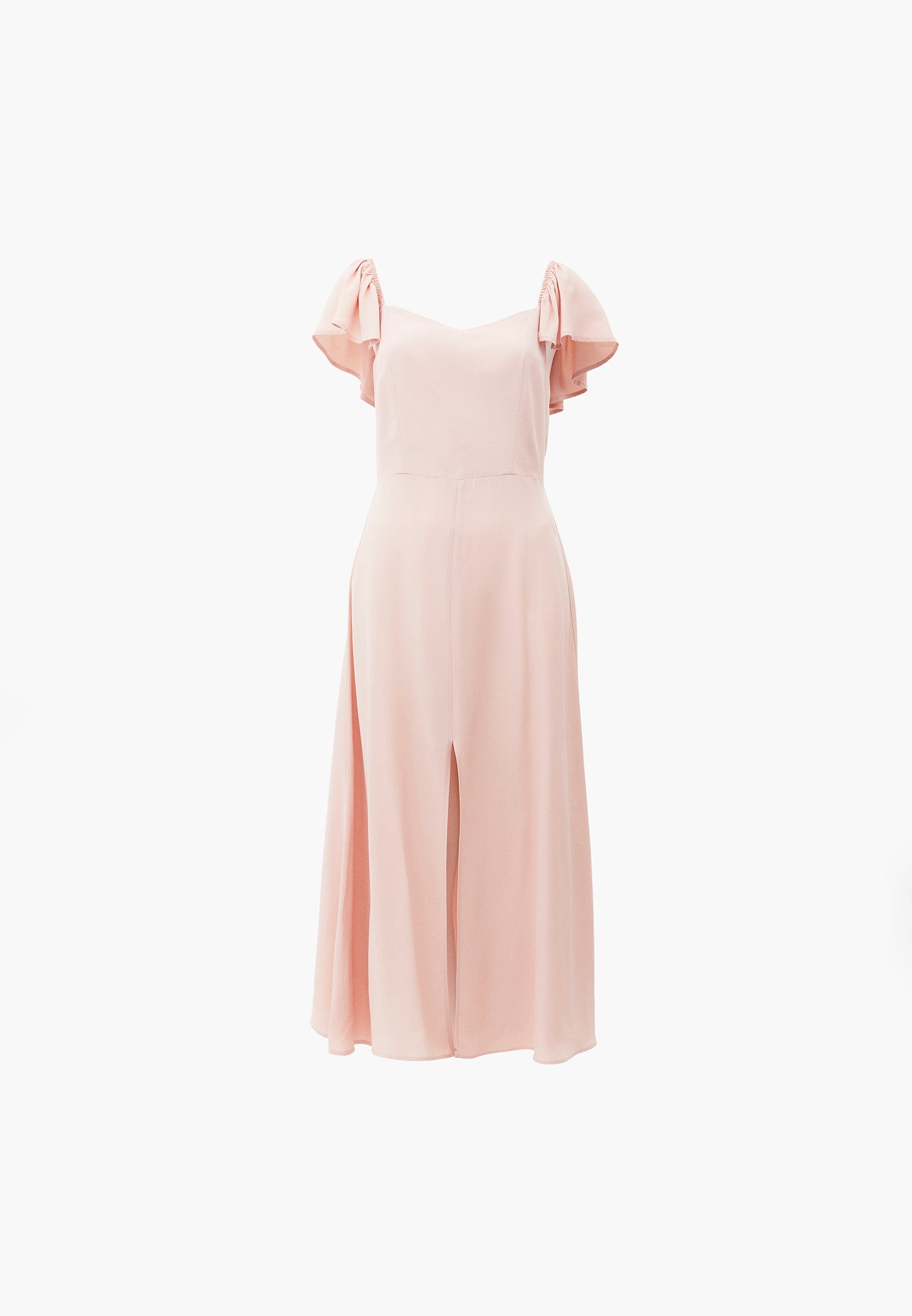 Sweetheart Neckline Midi Dress - CAMEO ROSE