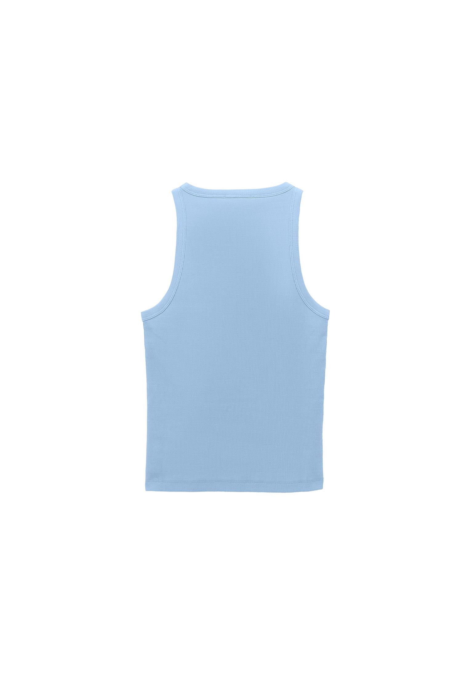 Crew Neck Tank Top - CHAMBRAY BLUE