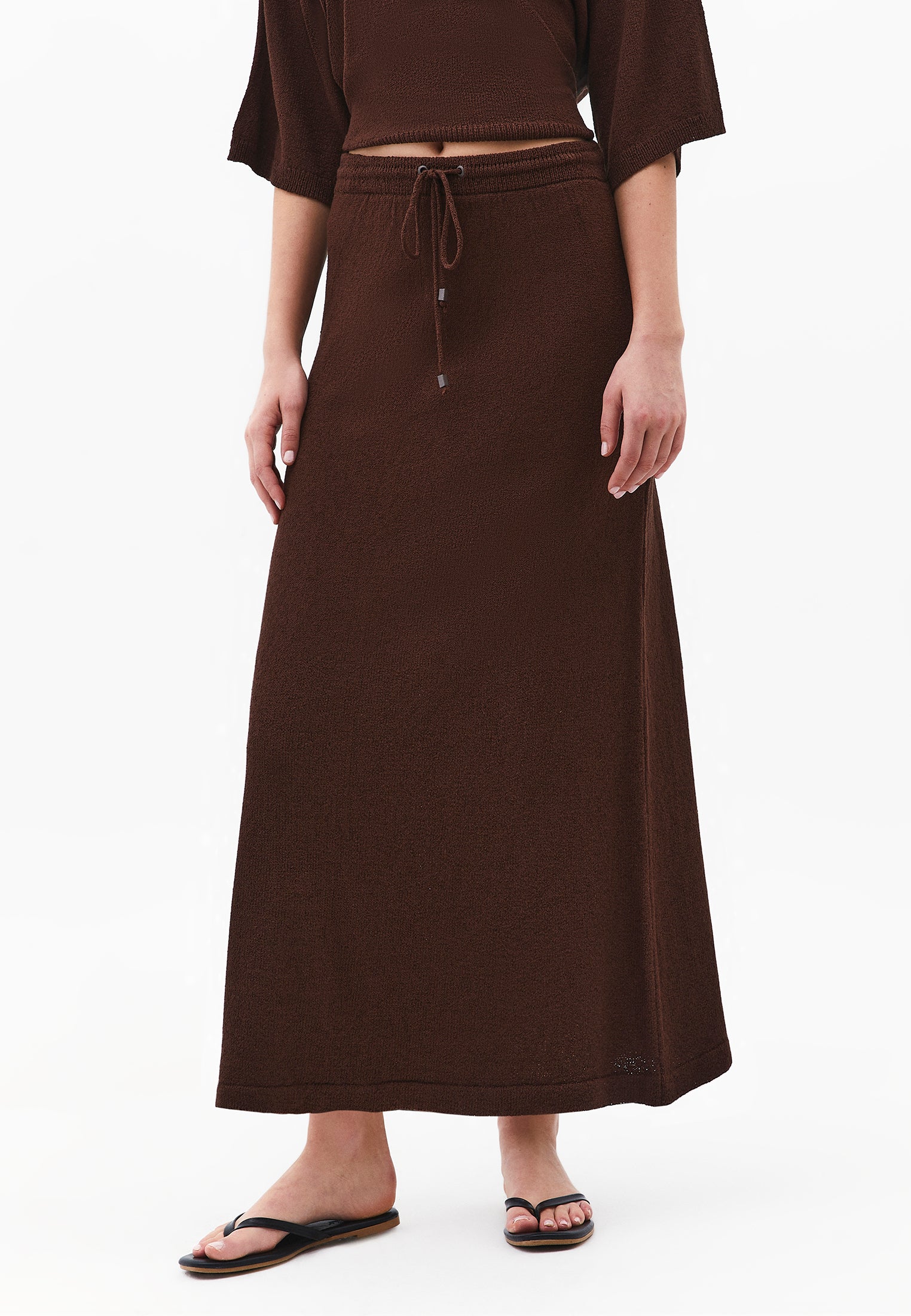 Flared Normal Waist Skirt - CHICORY COFFEE
