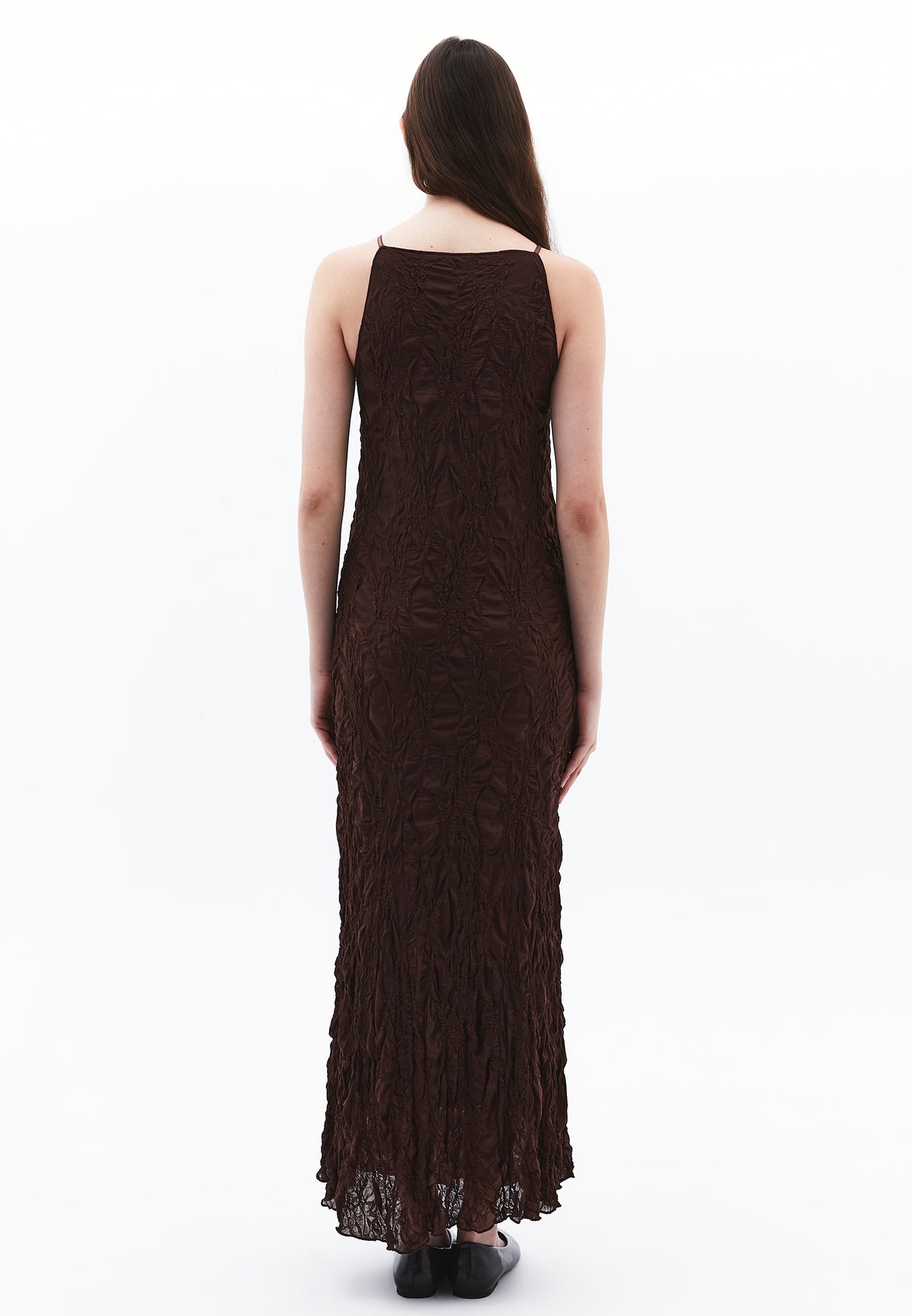 Long Lace Dress - Brown
