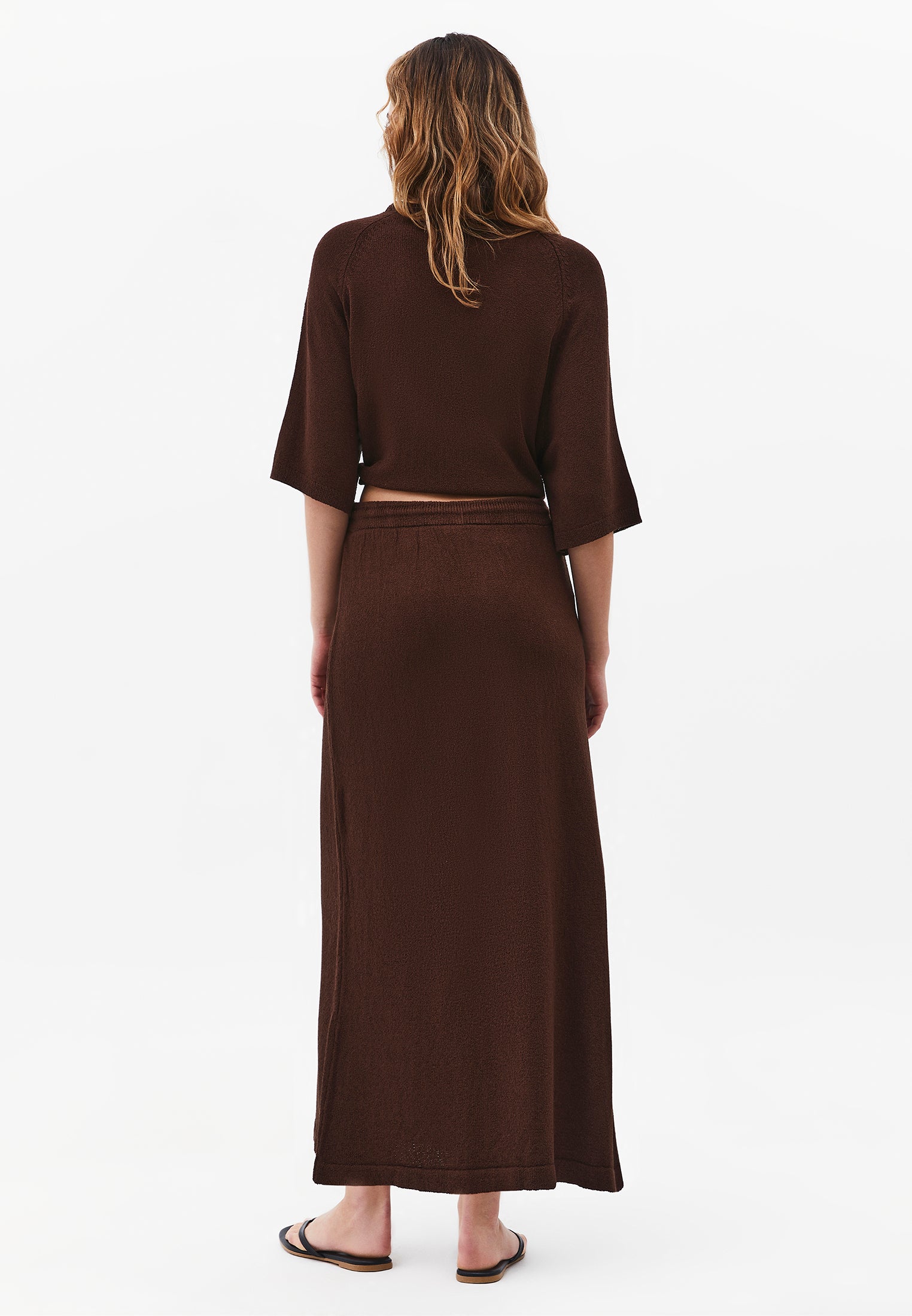 Flared Normal Waist Skirt - CHICORY COFFEE