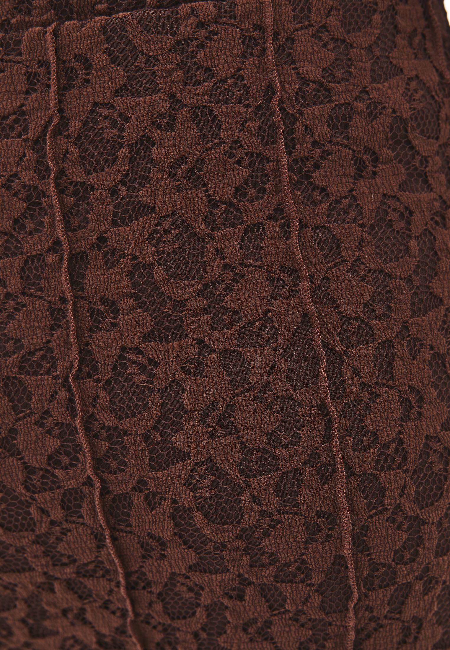 High Waist Flared Long Skirt - CHICORY COFFEE