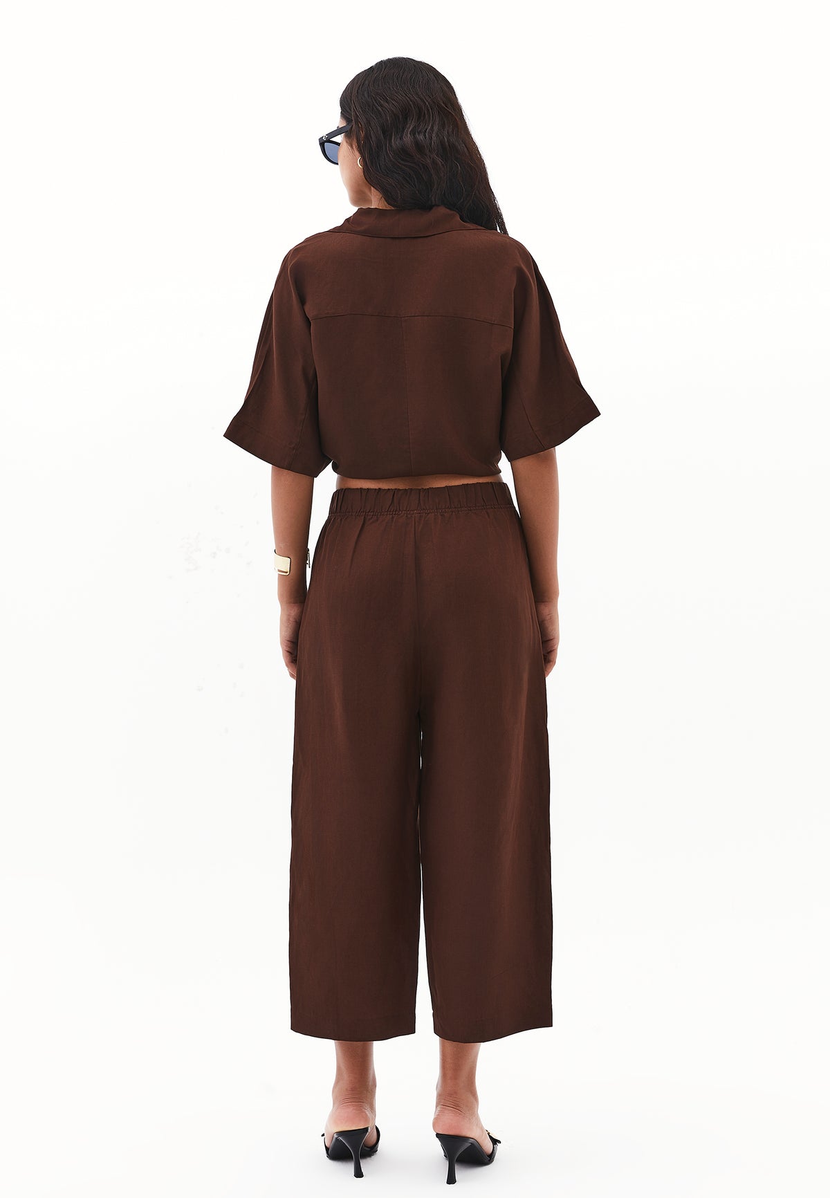 Balloon Form Pants - Brown