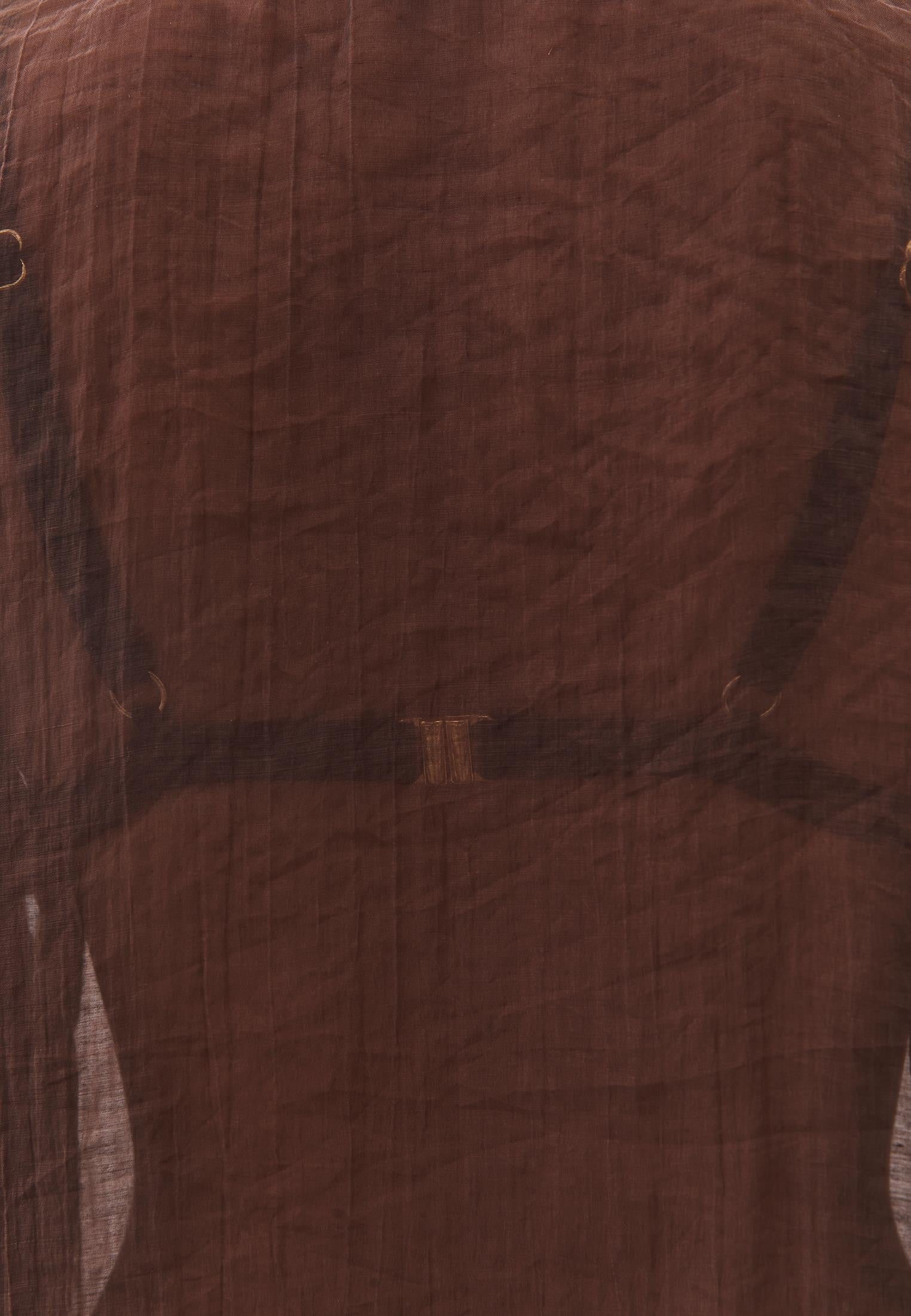 Tunic Blouse With Button Details - CHICORY COFFEE
