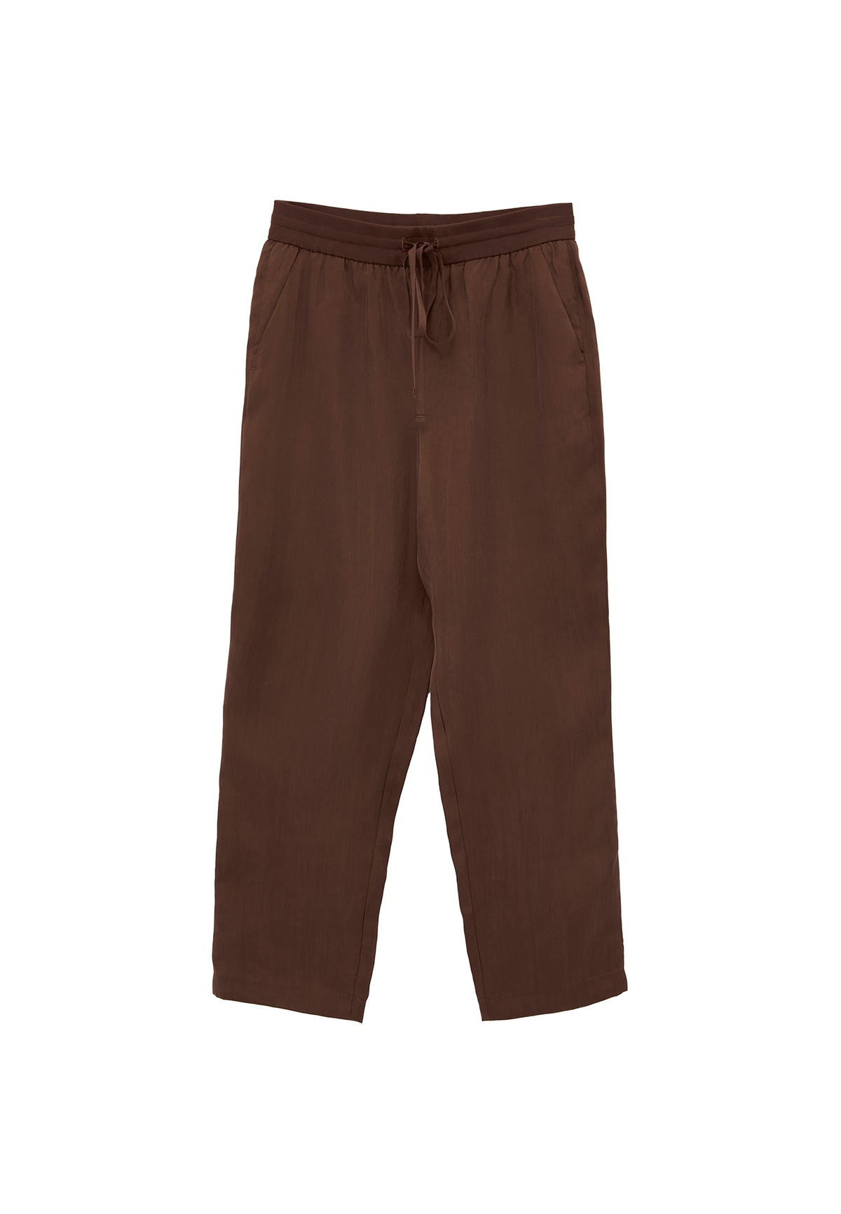 Tencel Tie Waist Pants - CHICORY COFFEE