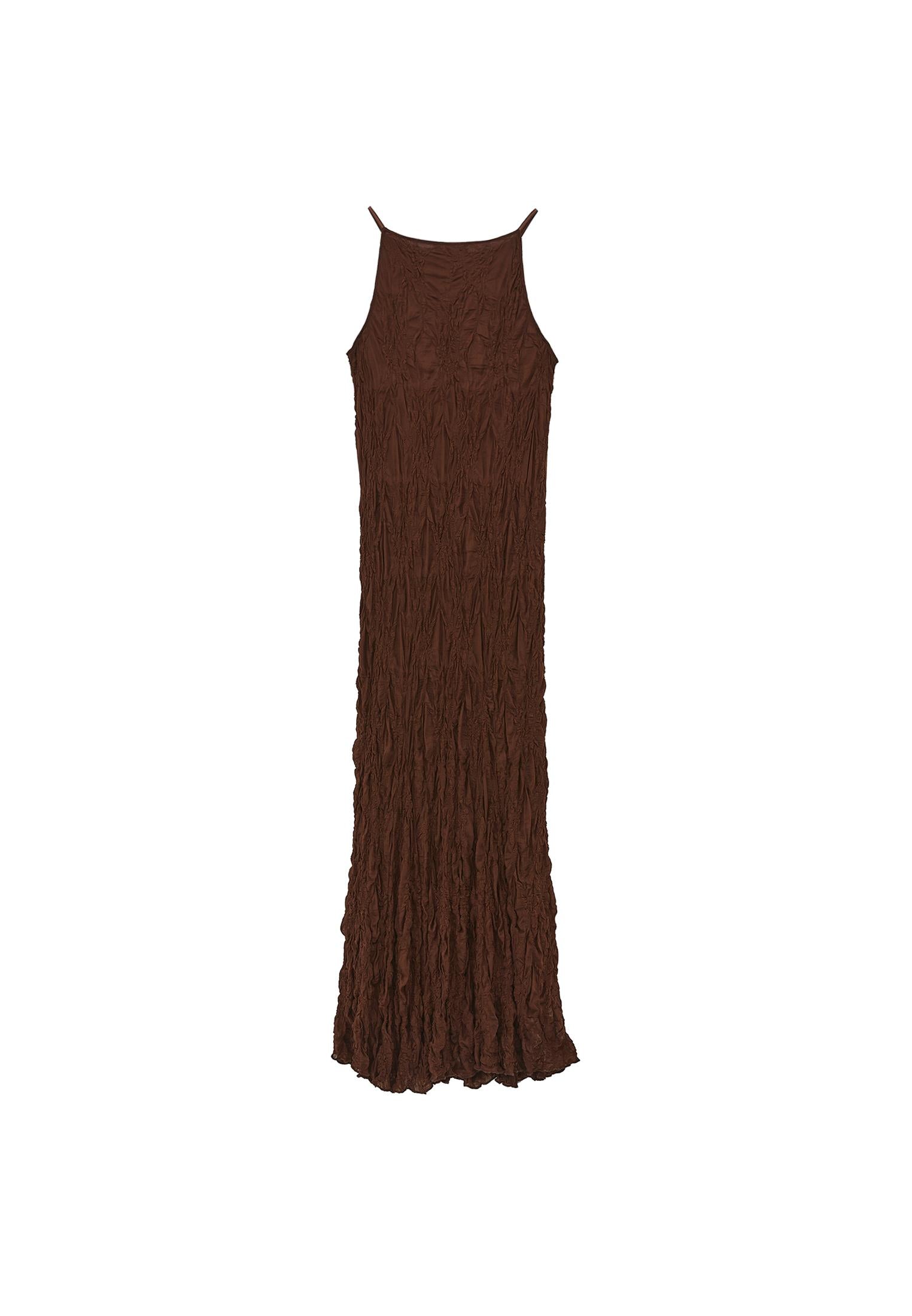 Long Lace Dress - CHICORY COFFEE Long Lace Dress - CHICORY COFFEE