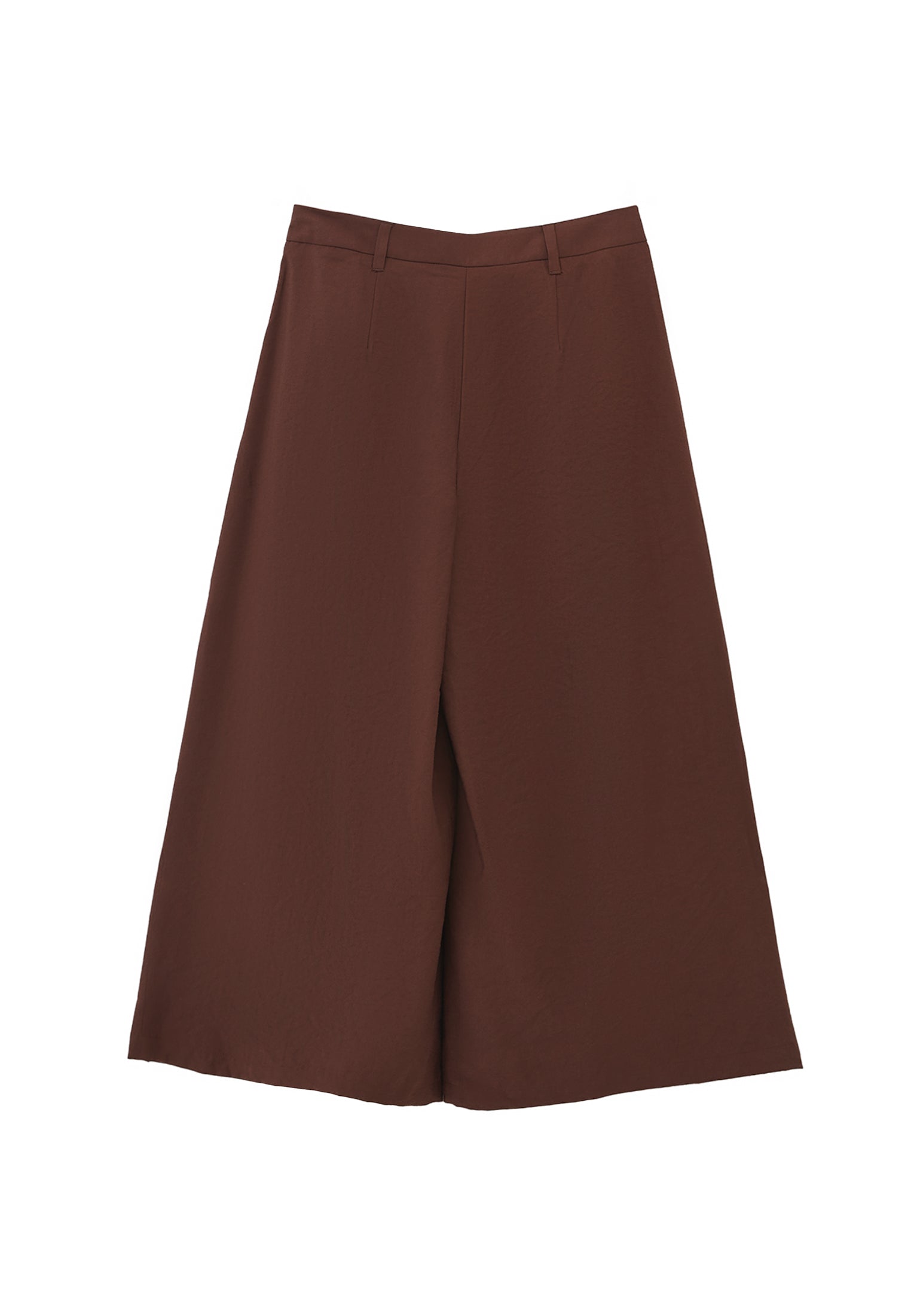 High Waist Wide Leg Pants - CHICORY COFFEE
