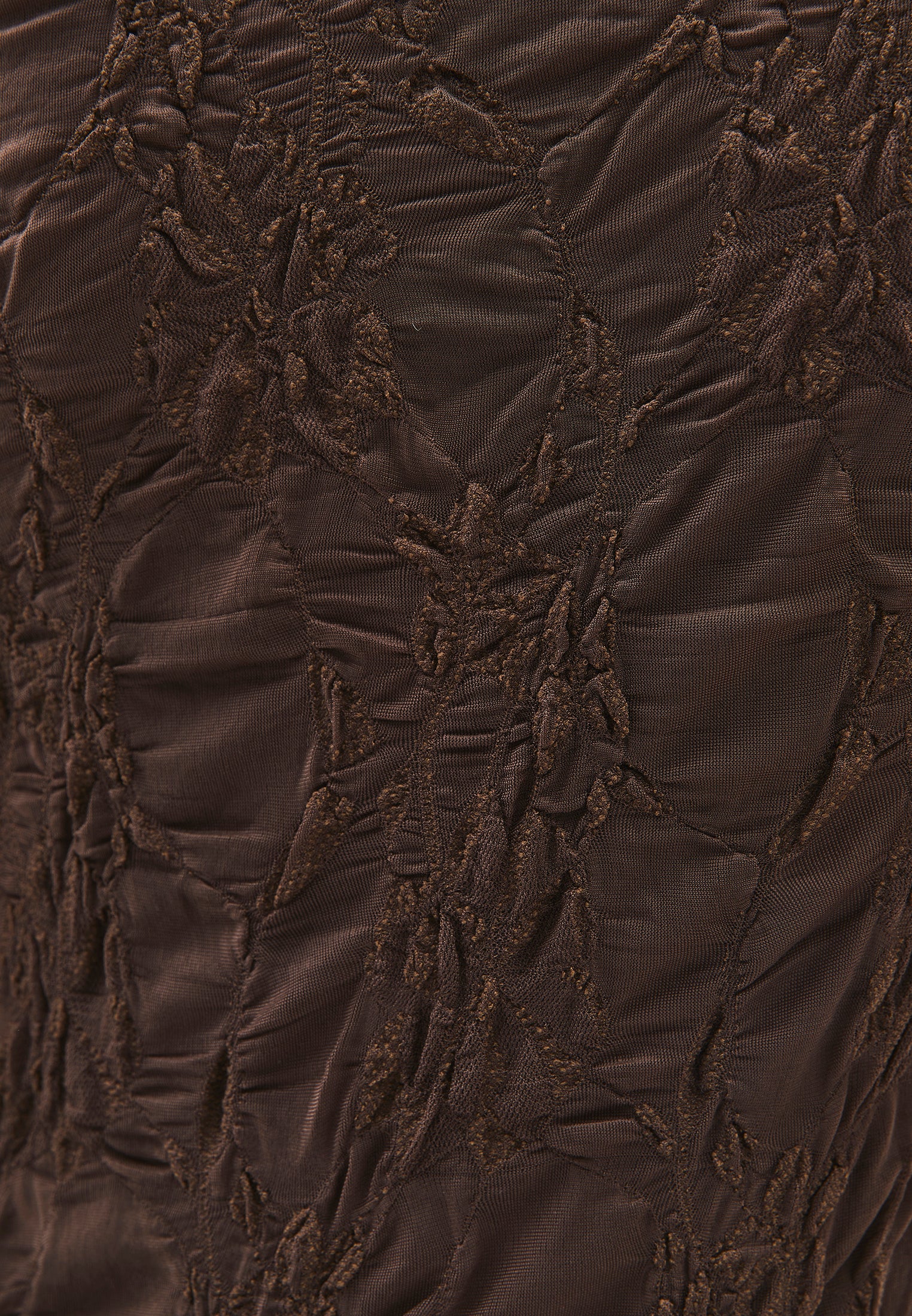 Sleeveless Long Dress With Crew Neck - CHOCOLATE BROWN