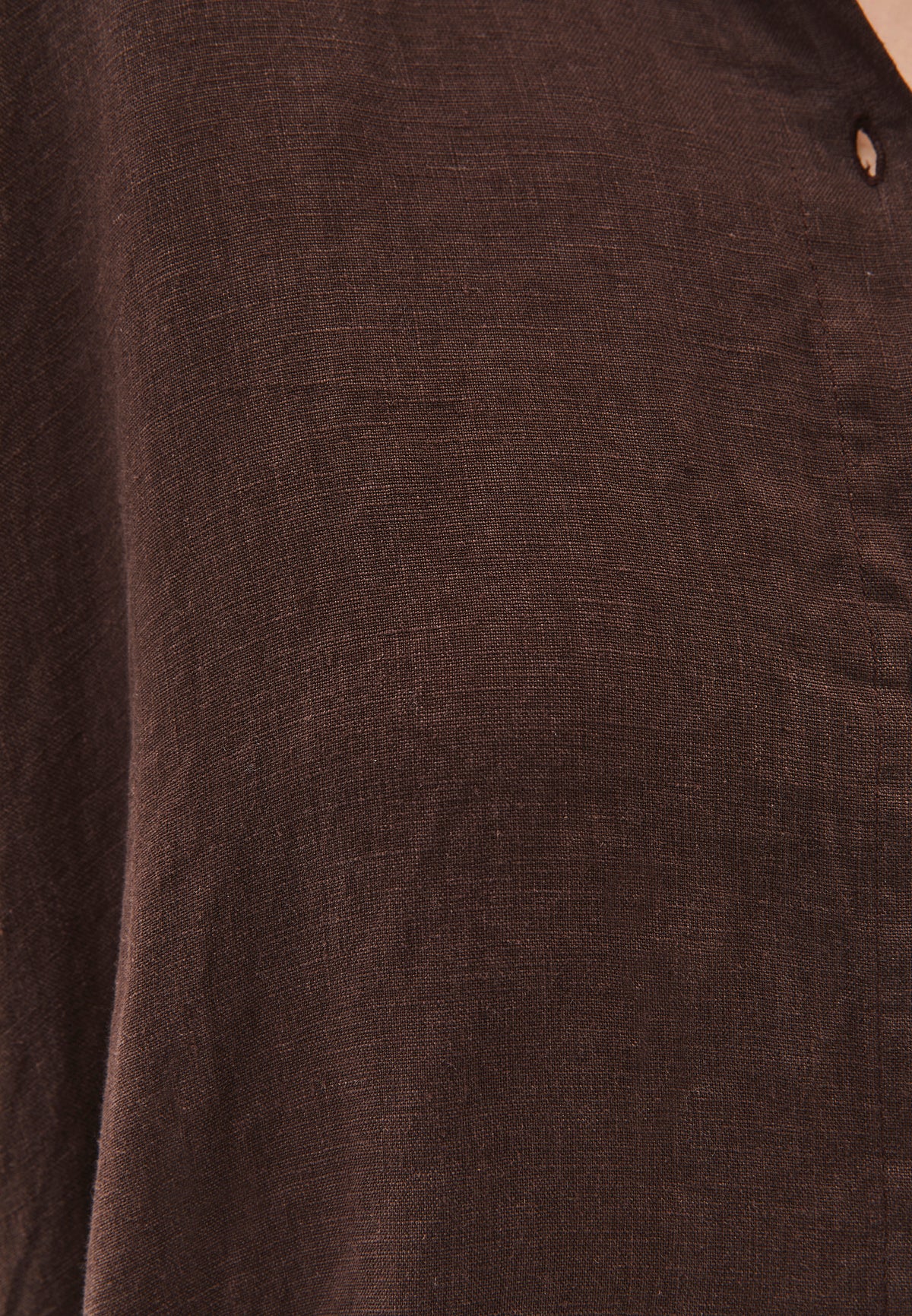 Oversize Shirt Collar Long Shirt - Brown