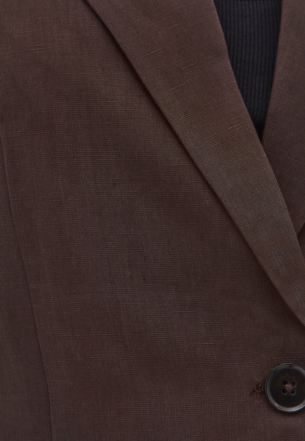 Boyfriend Fit Tunic Blazer Jacket - Brown