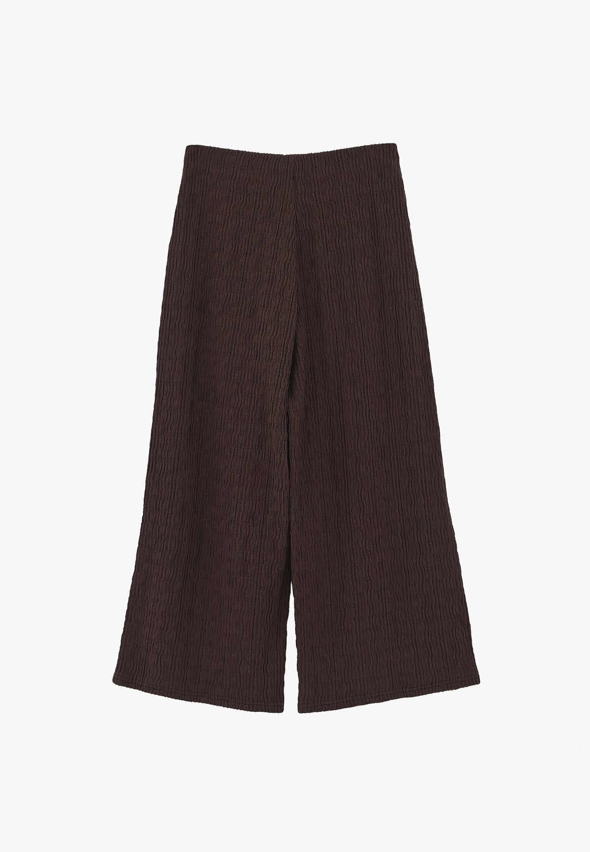 Wide Leg Midi Culotte Pants - Brown