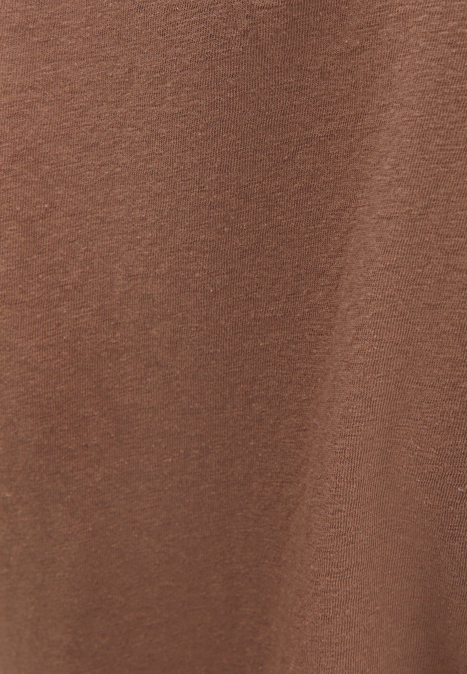 V neck linen t-shirt - CHOCOLATE MALT