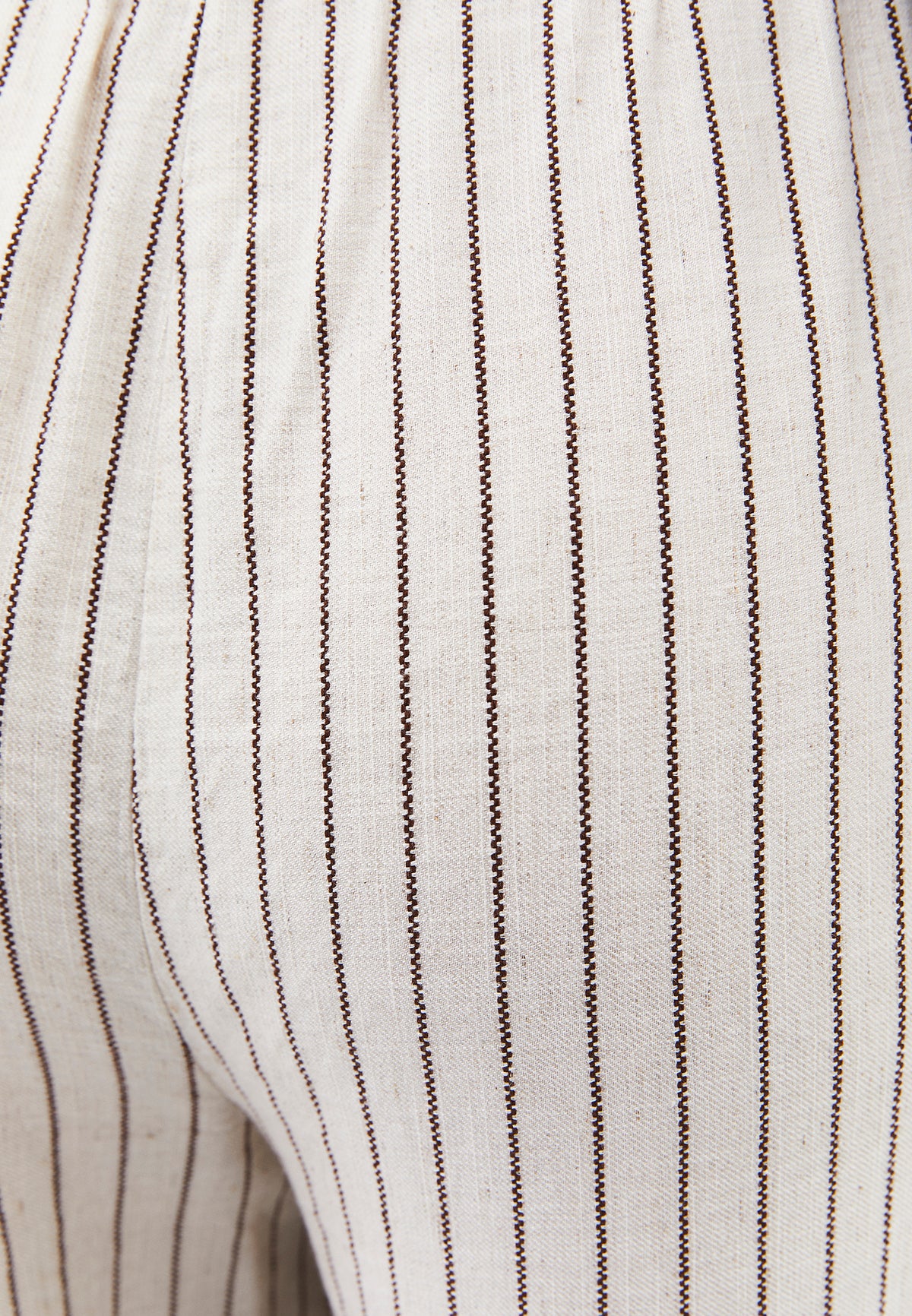 High Waist Wide Leg Pleated Pants - CHOCOLATE STRIPE