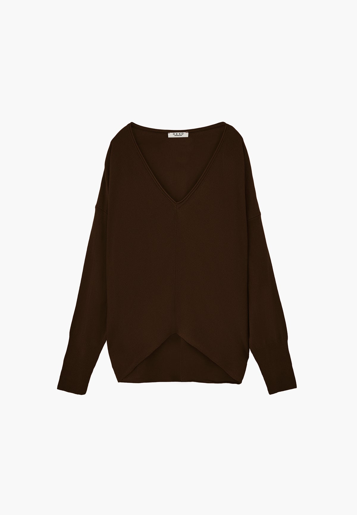 V Neck Sweater - CHOCOLATE TORTE