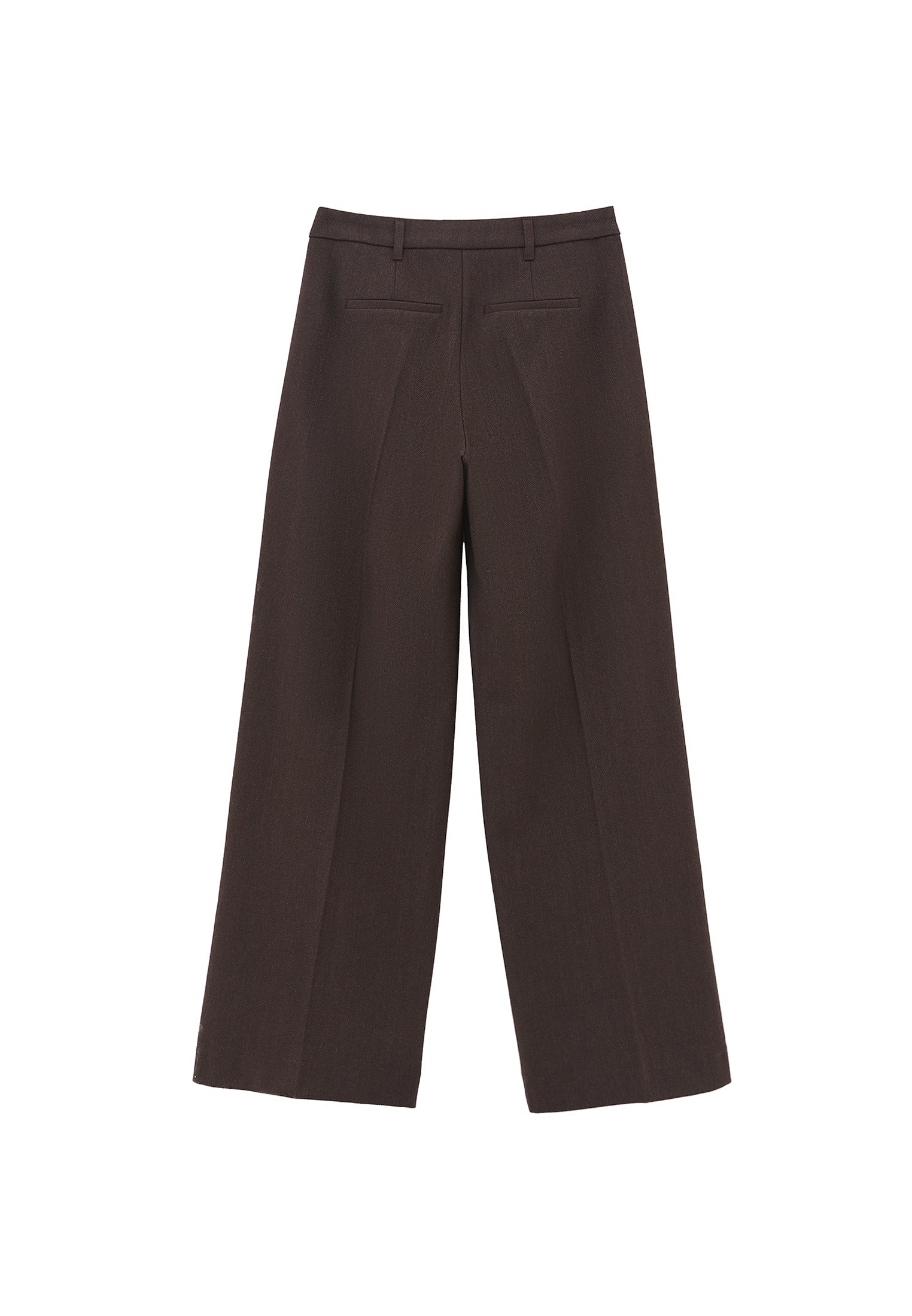 Pleated wide leg pants - CHOCOLATE TORTE