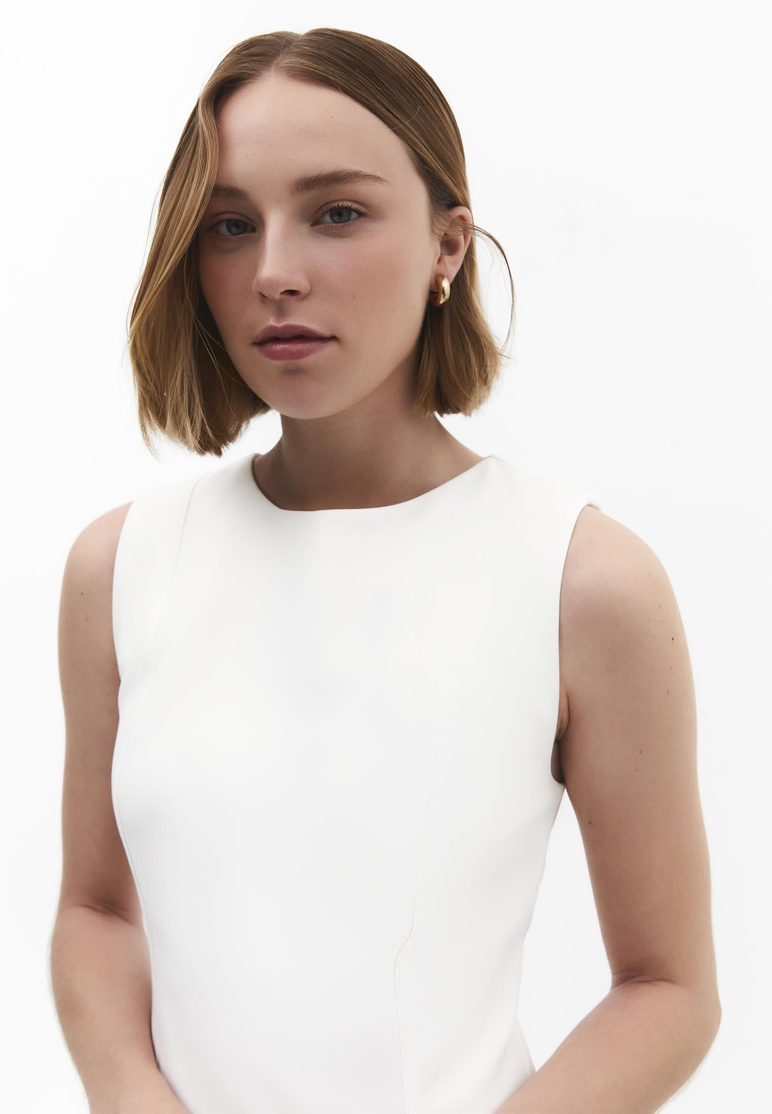 A-Line Short Dress - CLOUD DANCER
