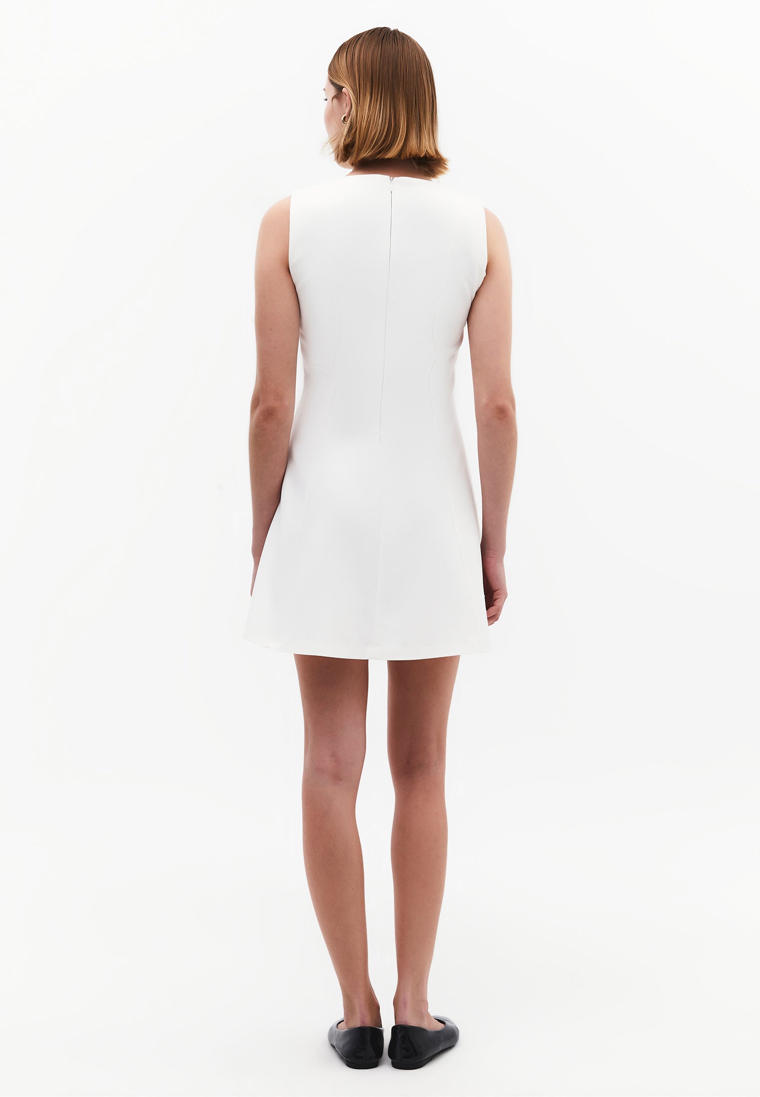 A-Line Short Dress - CLOUD DANCER