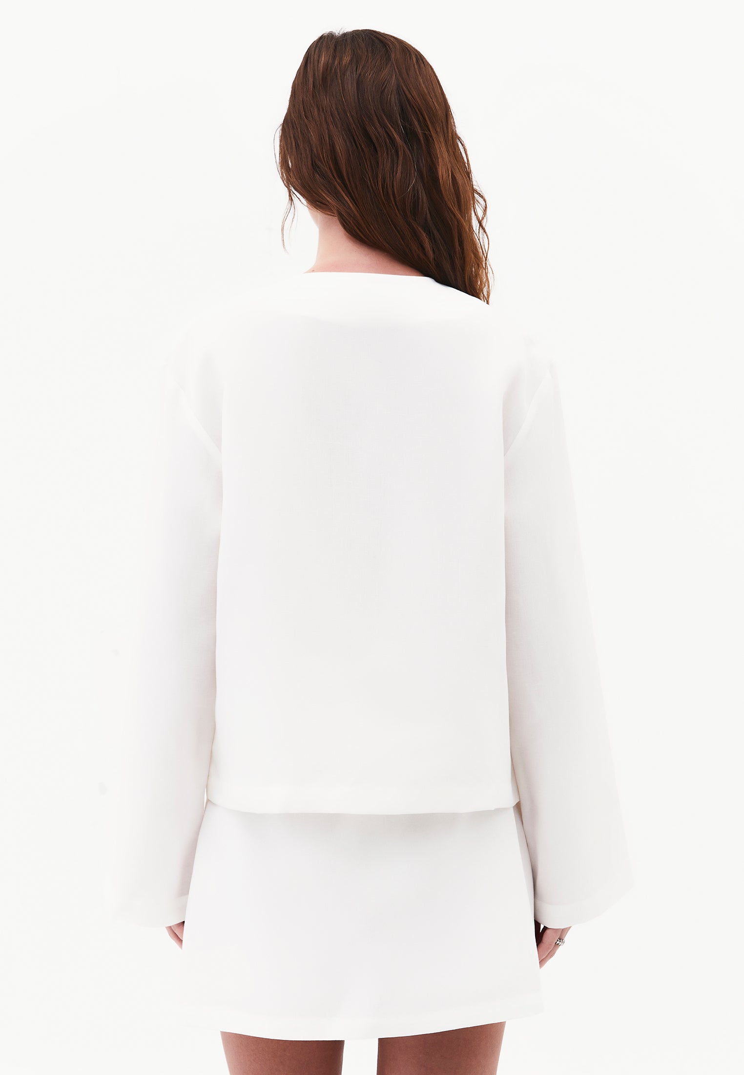 Oversize Jacket With Buckle Detail - CLOUD DANCER