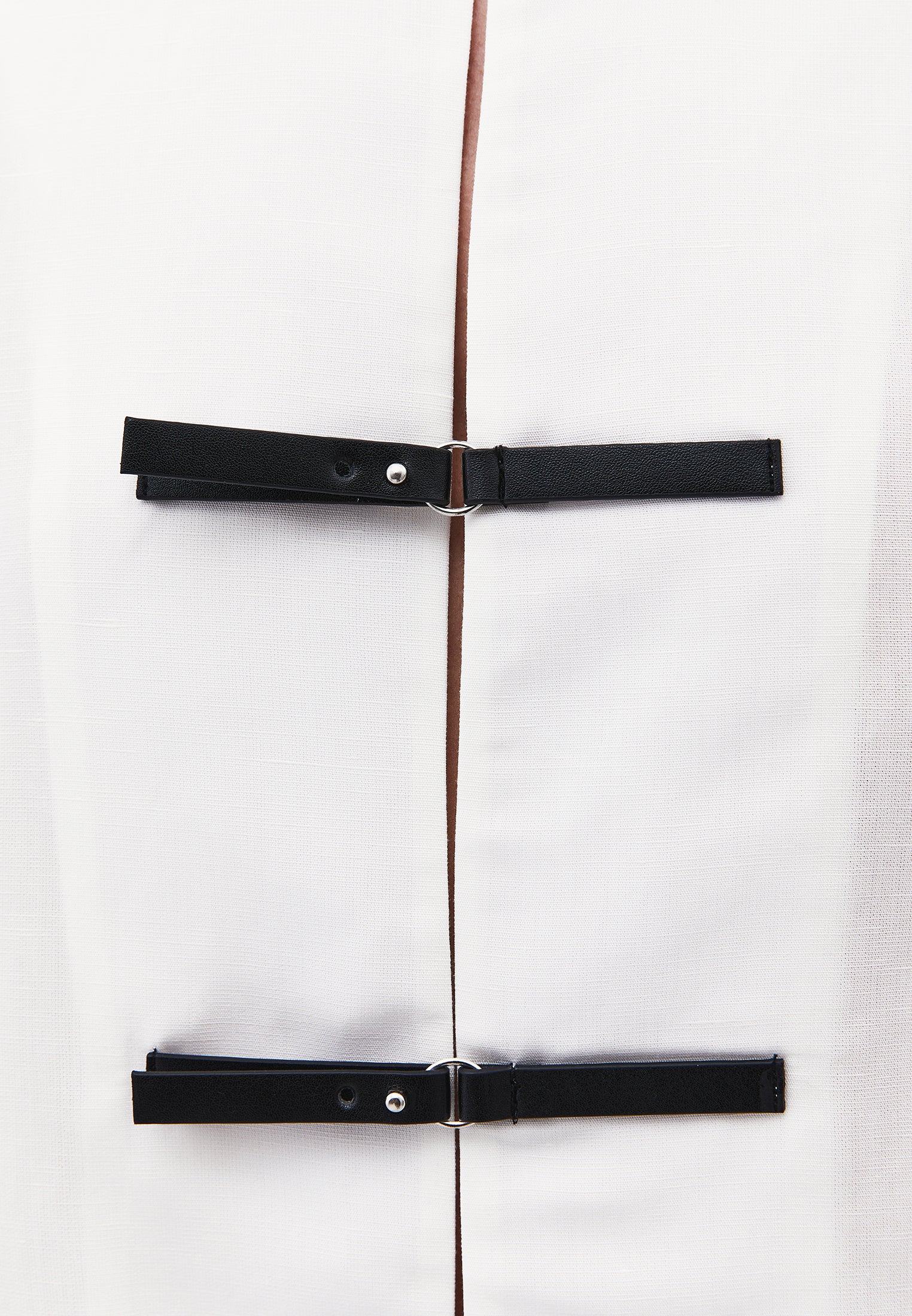 Oversize Jacket With Buckle Detail - CLOUD DANCER