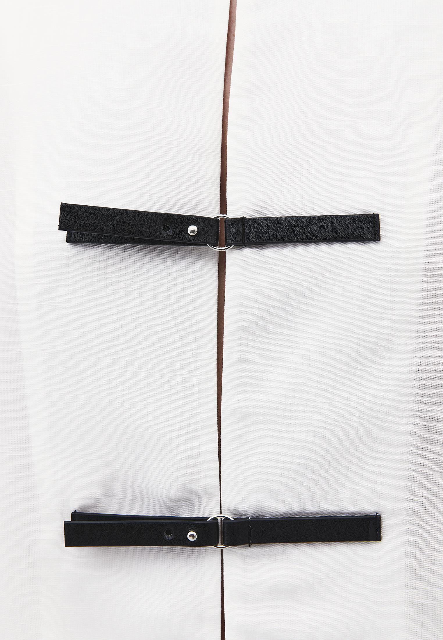 Oversize Jacket With Buckle Detail - CLOUD DANCER