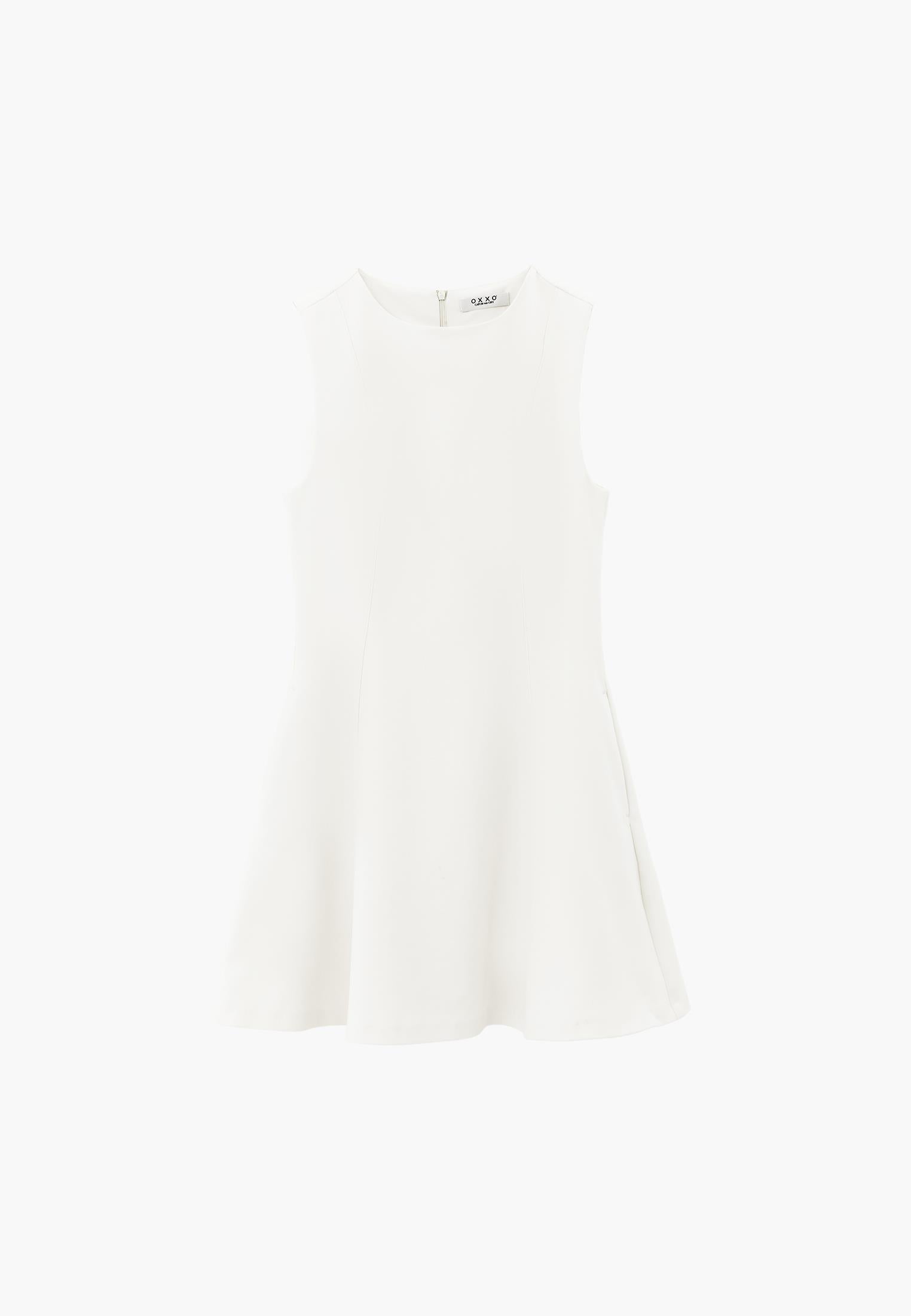 A-Line Short Dress - CLOUD DANCER