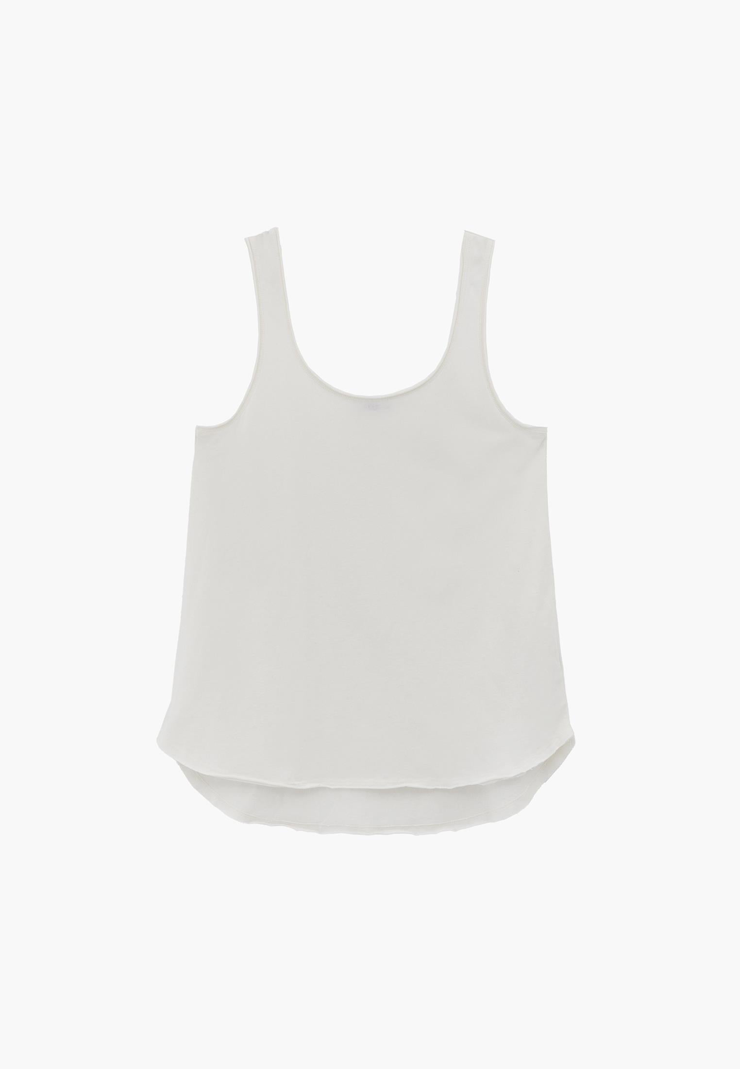 U Neck Loose Fit Tank - CLOUD DANCER