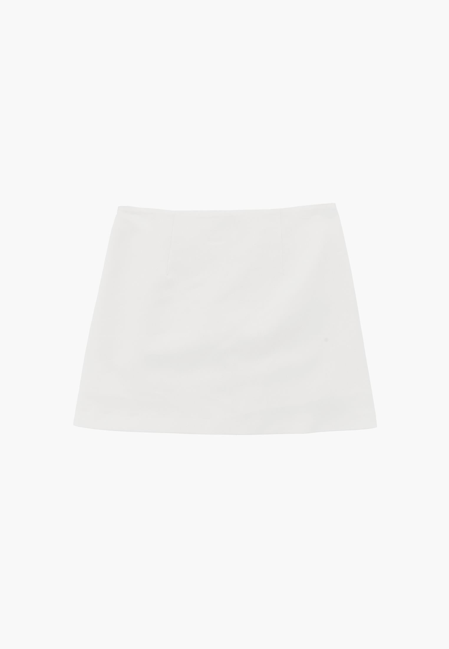 Ultra High Waist Slim Shorts With Zipper Detail - CLOUD DANCER