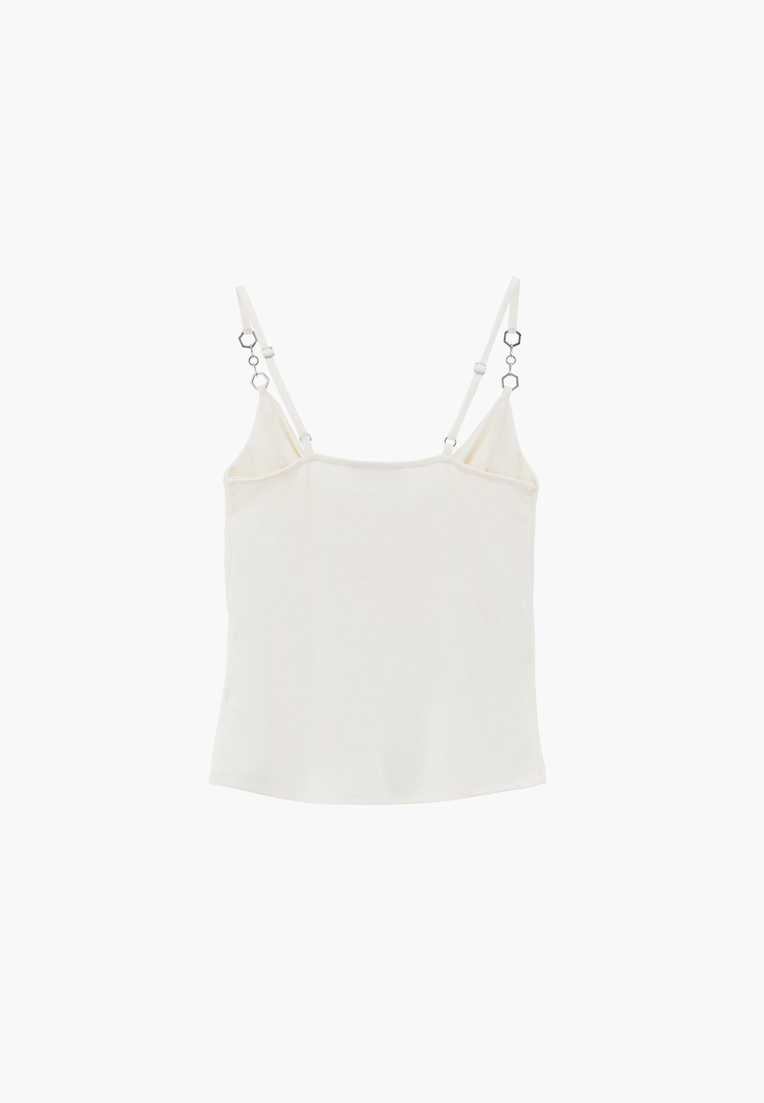 Straight Jacket Collar Loose Tank Top - CLOUD DANCER