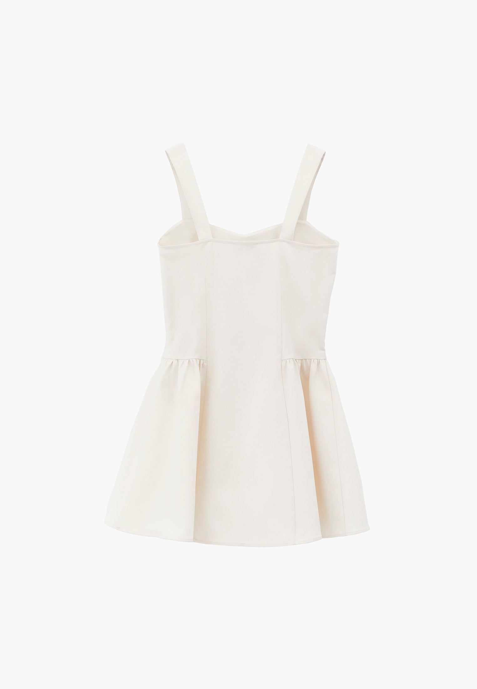 Sleeveless Sweetheart Neckline A-Line Short Dress - CLOUD DANCER