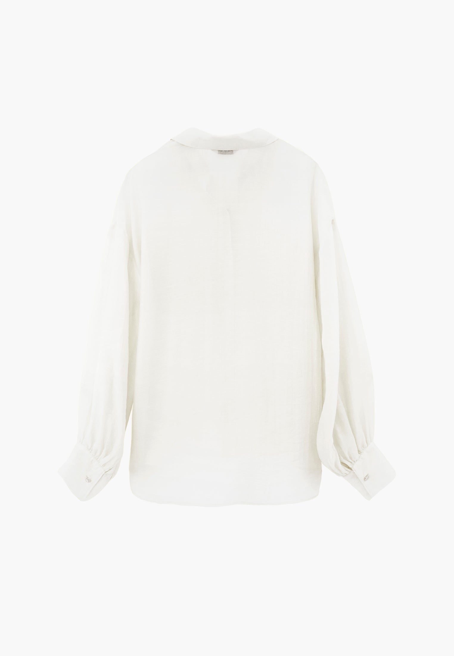 Loose Fit Long Sleeve Shirt - CLOUD DANCER