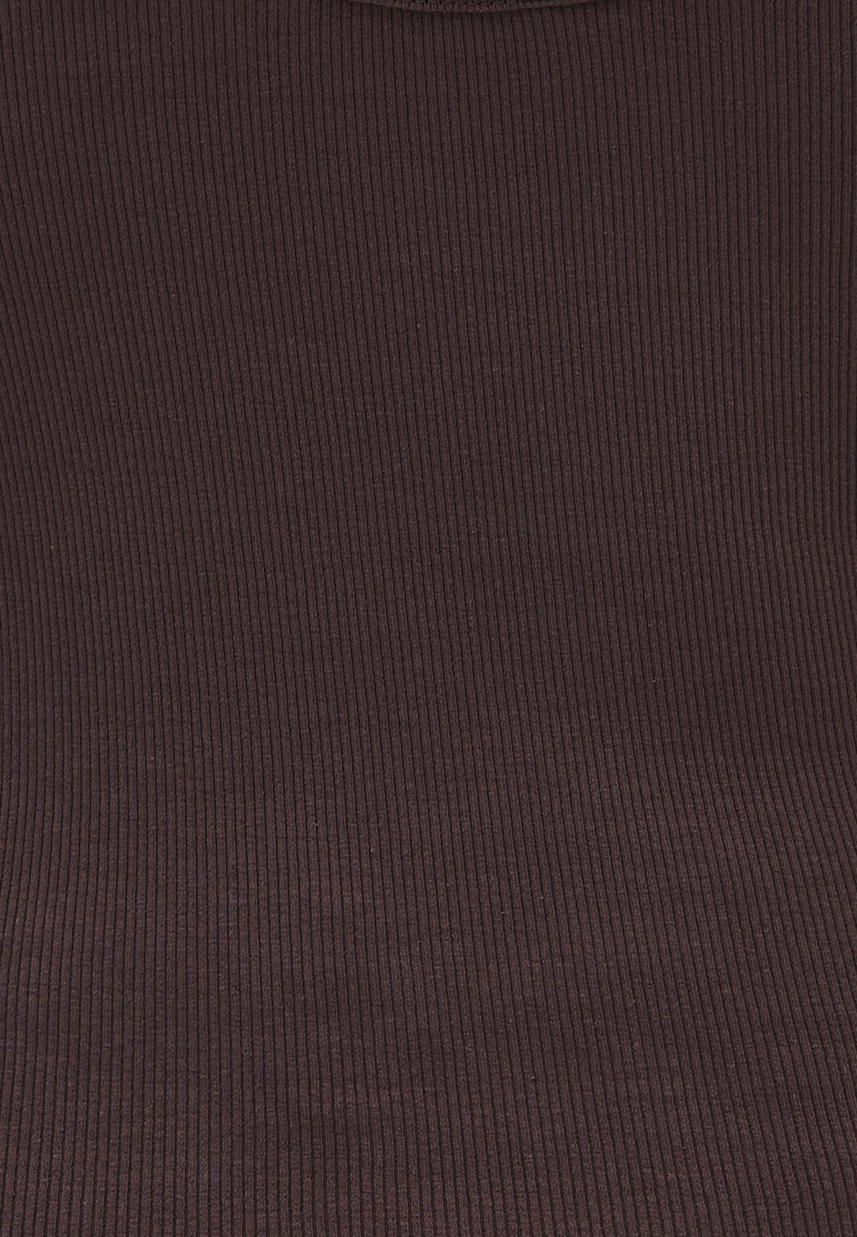 U Neck Bodycon Ribbed Tank Top - Brown