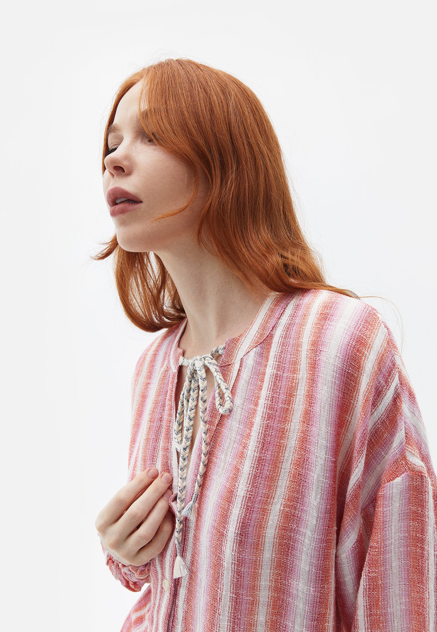 قميص منسوج مخطط - خطوط ملونة