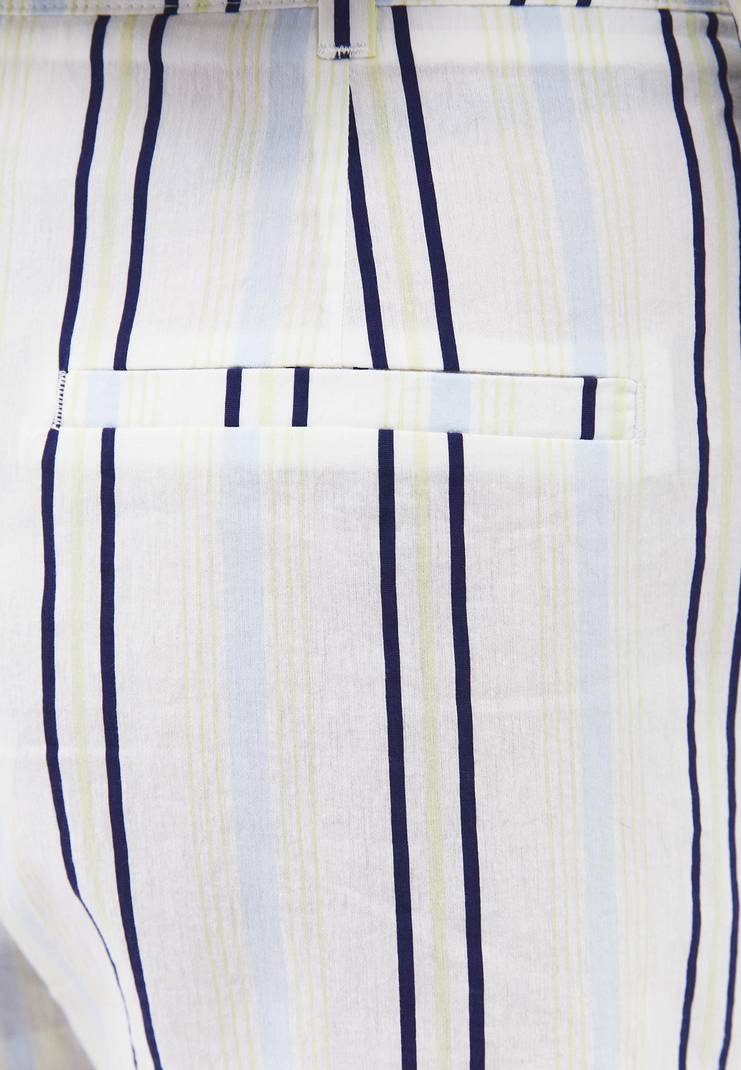 Pleated Striped High Waist Shorts - COLOR STRIPE COMB