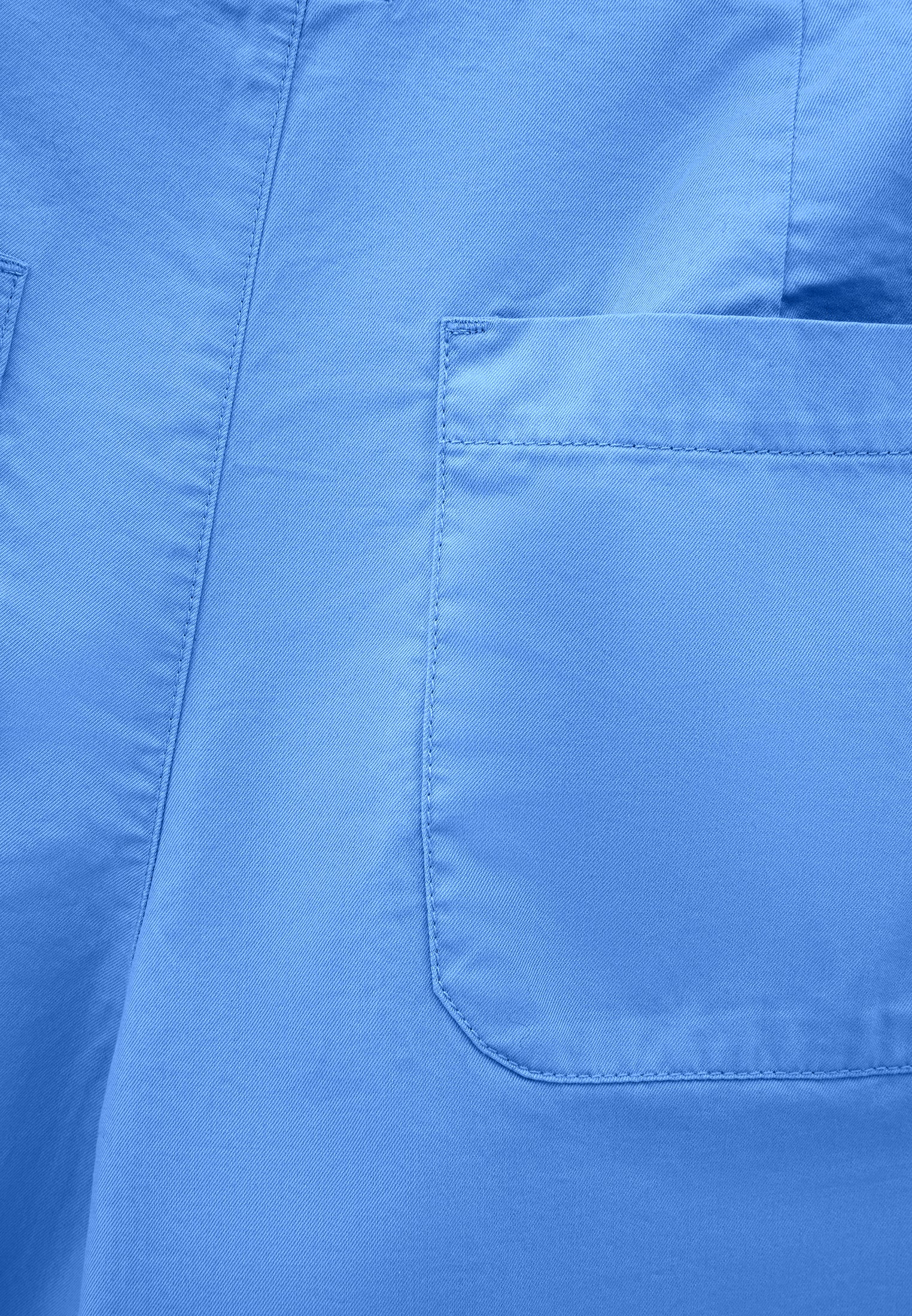 Pleated High Waist Barrel Leg Pants - CORNFLOWER