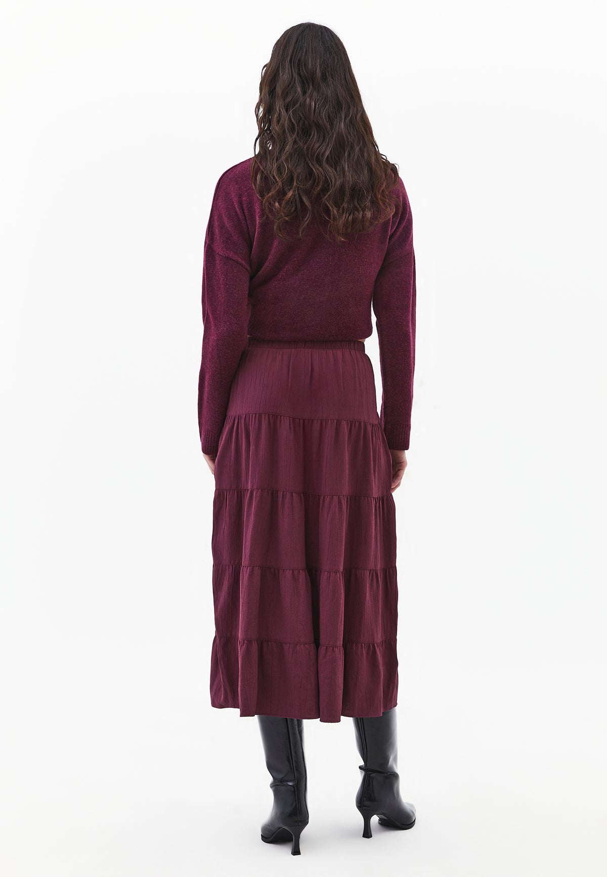 A-Line Midi Skirt - Purple