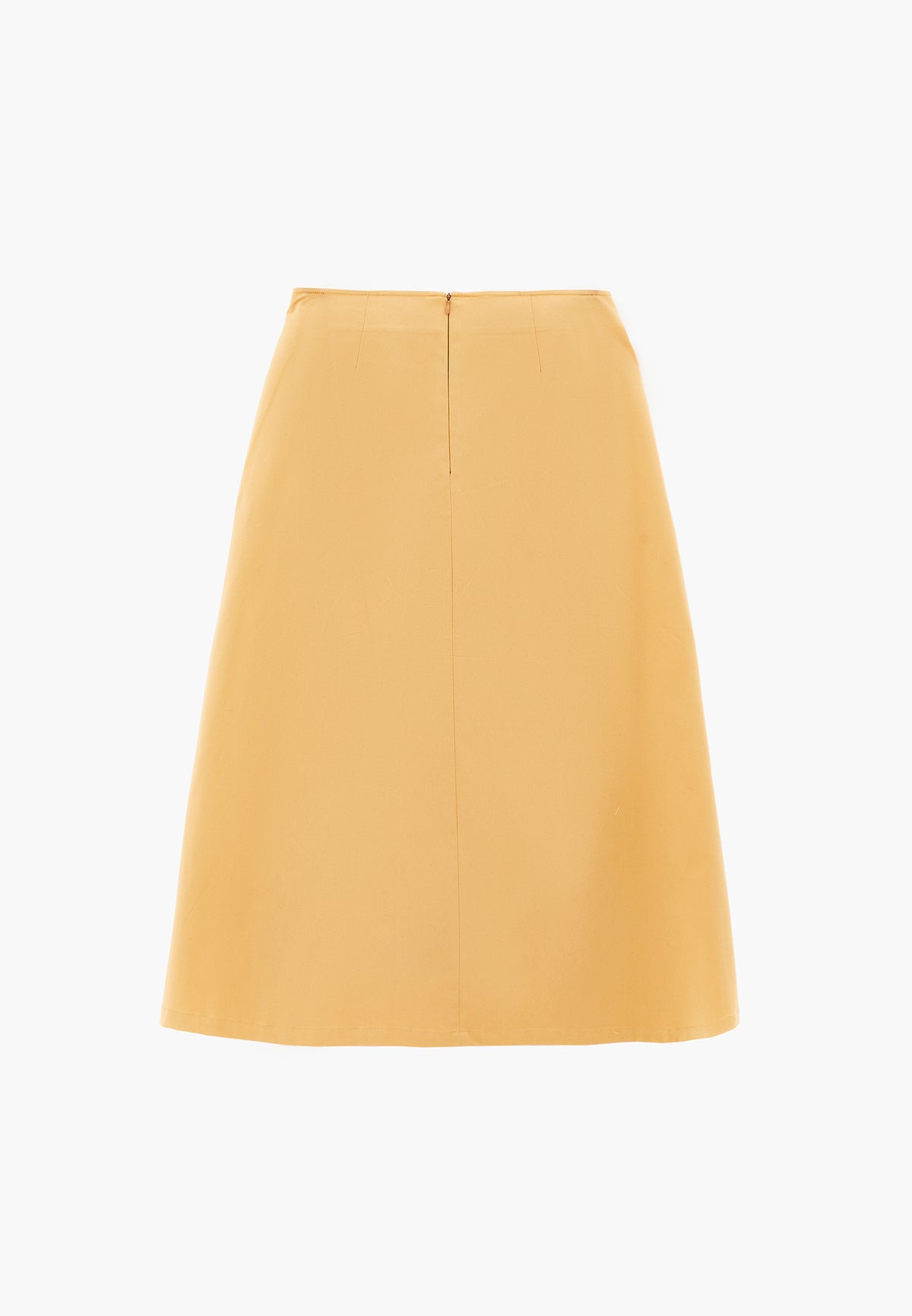 Pleated Maxi Skirt - CURRY