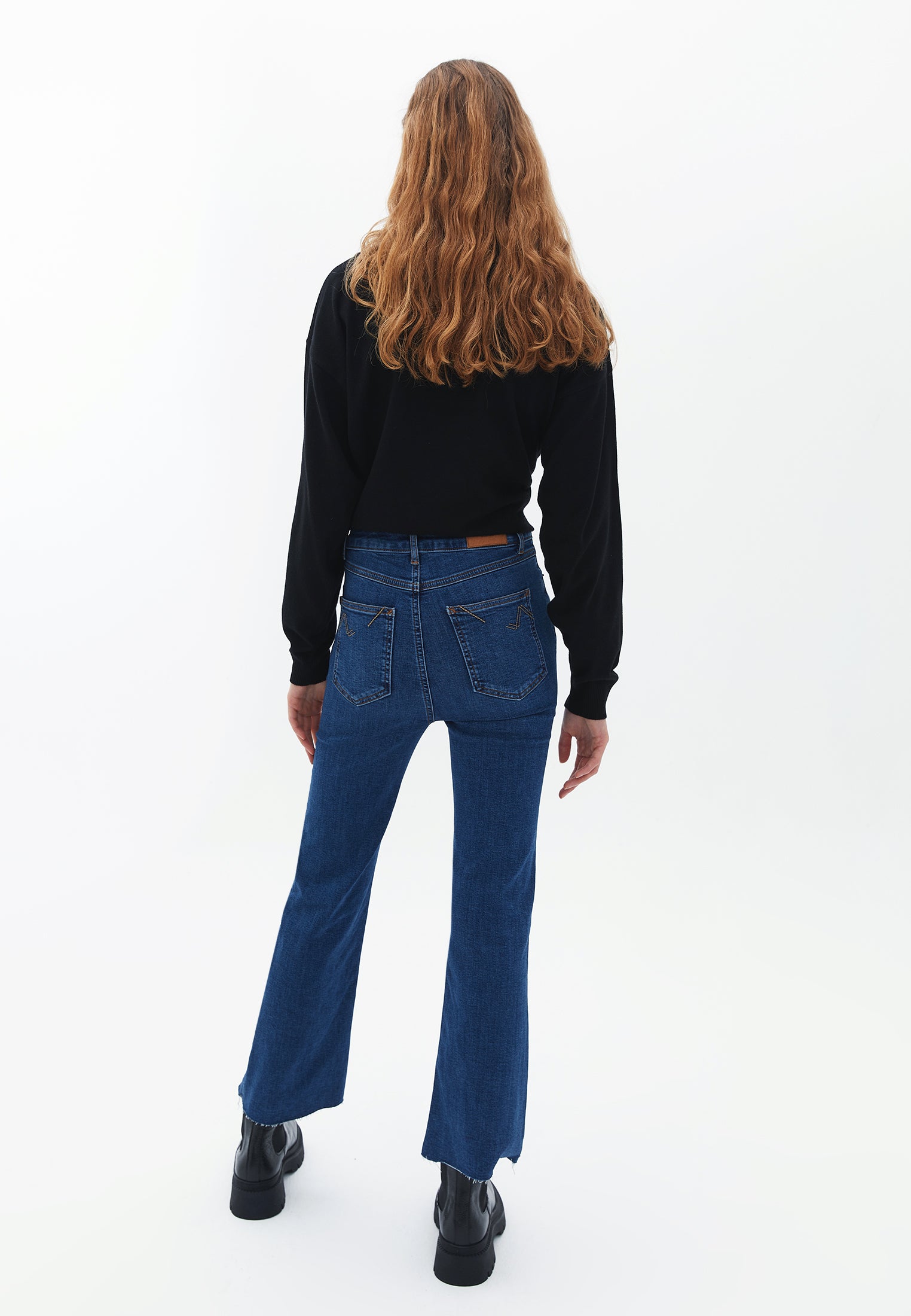 Short spanish leg pants - DARK DENIM