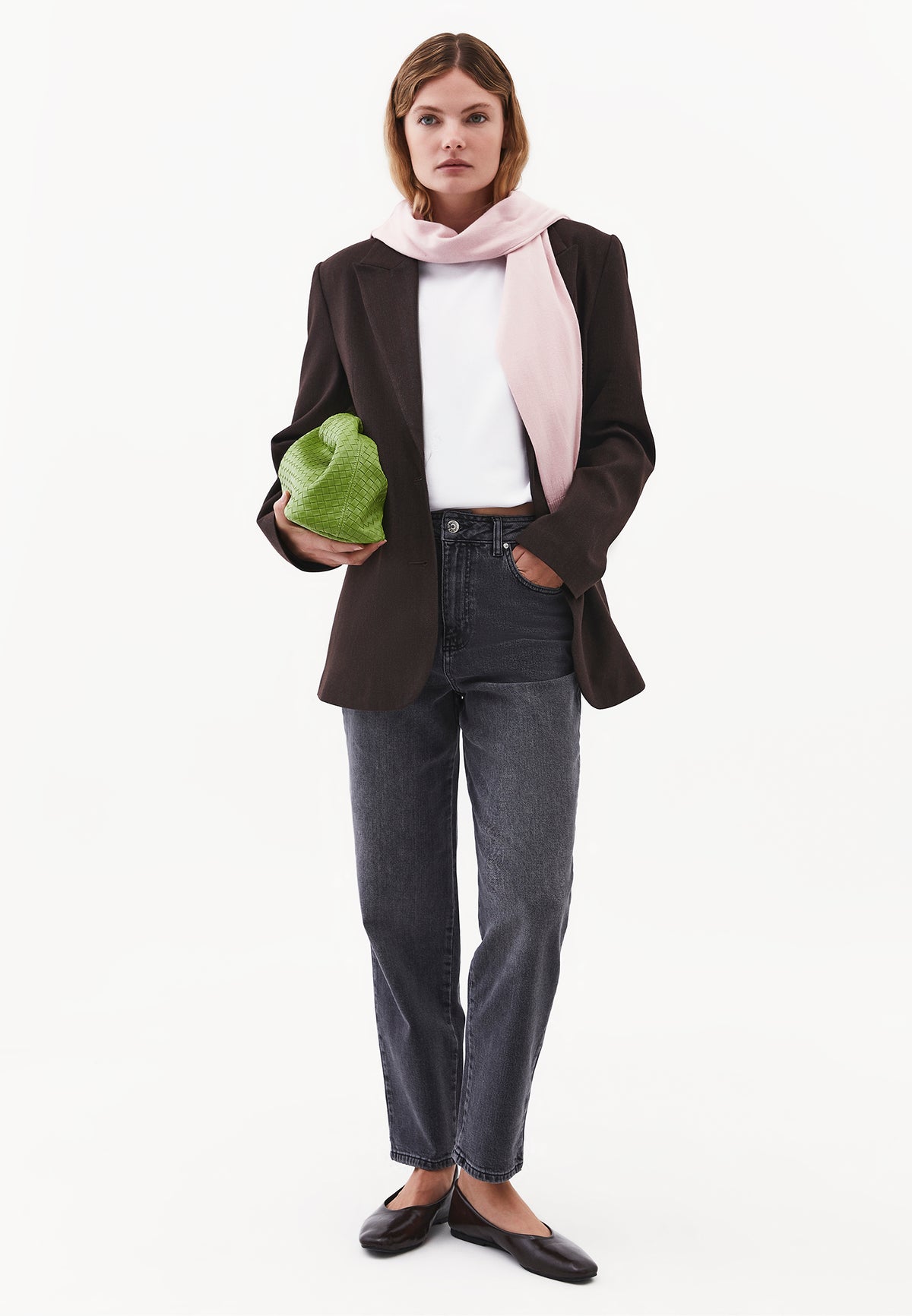 Mom Jean Slim Pants - DARK GREY DENIM