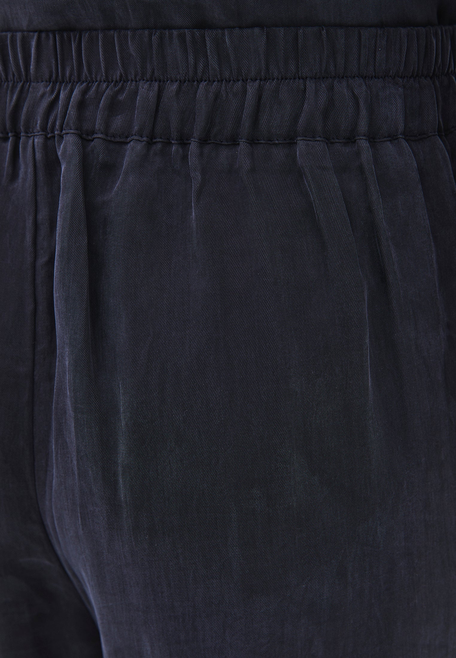 Ultra High Waist Straight Pants With Button Detail - DARK NAVY