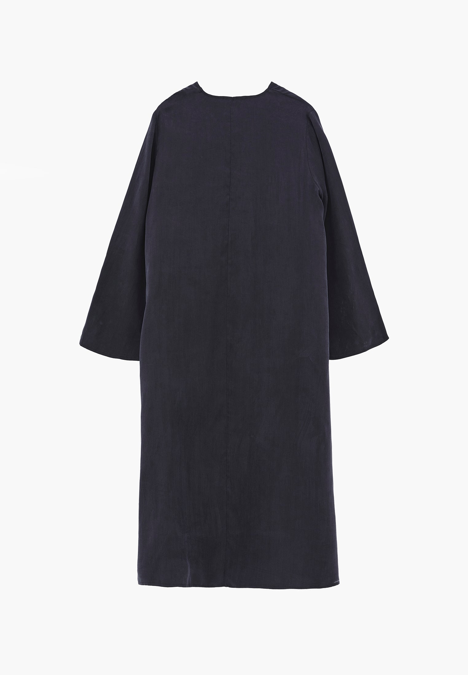 Long Kimono With Button Details - DARK NAVY