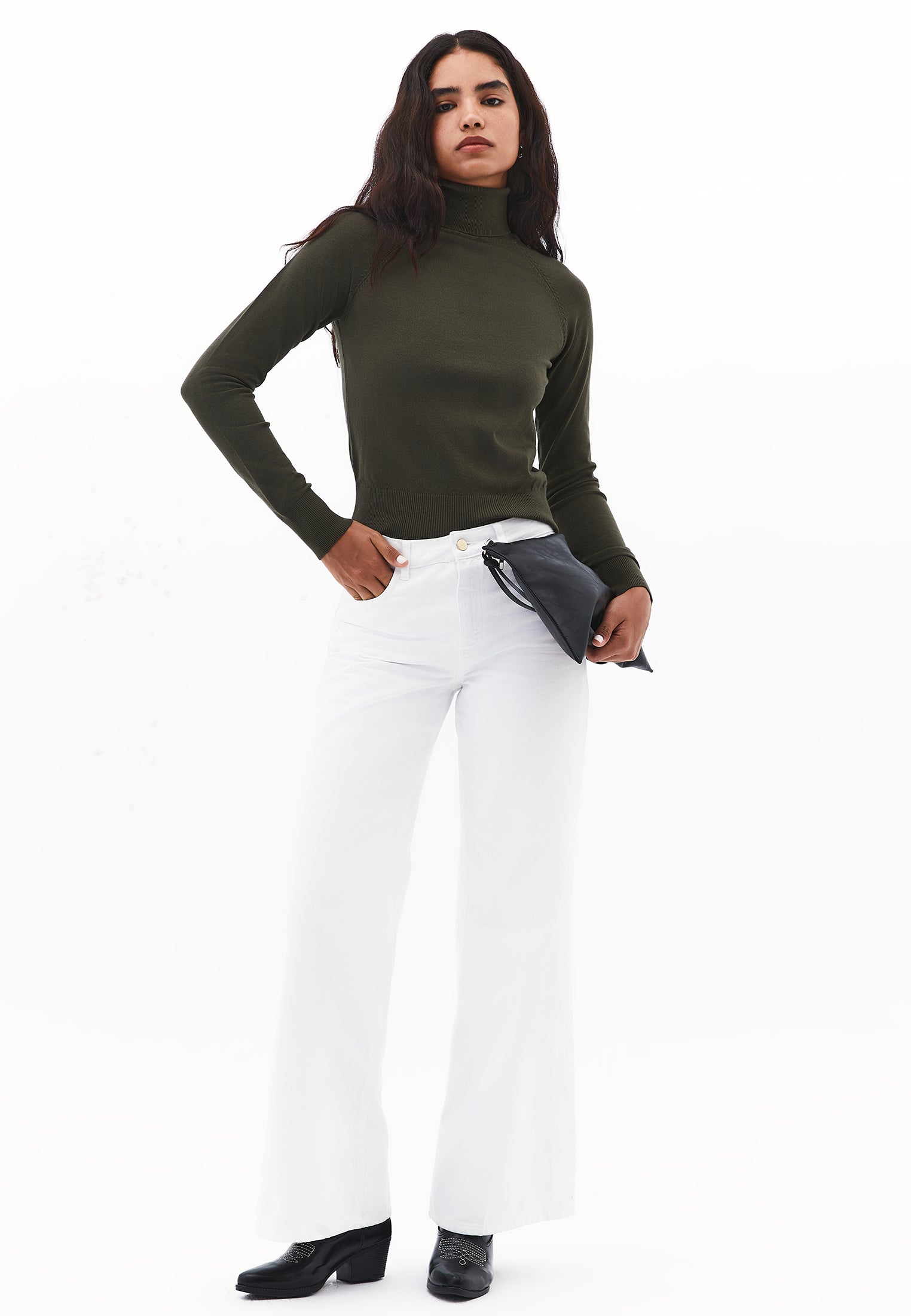 SLIM FIT TURTLENECK SWEATER - DEEP DEPTHS