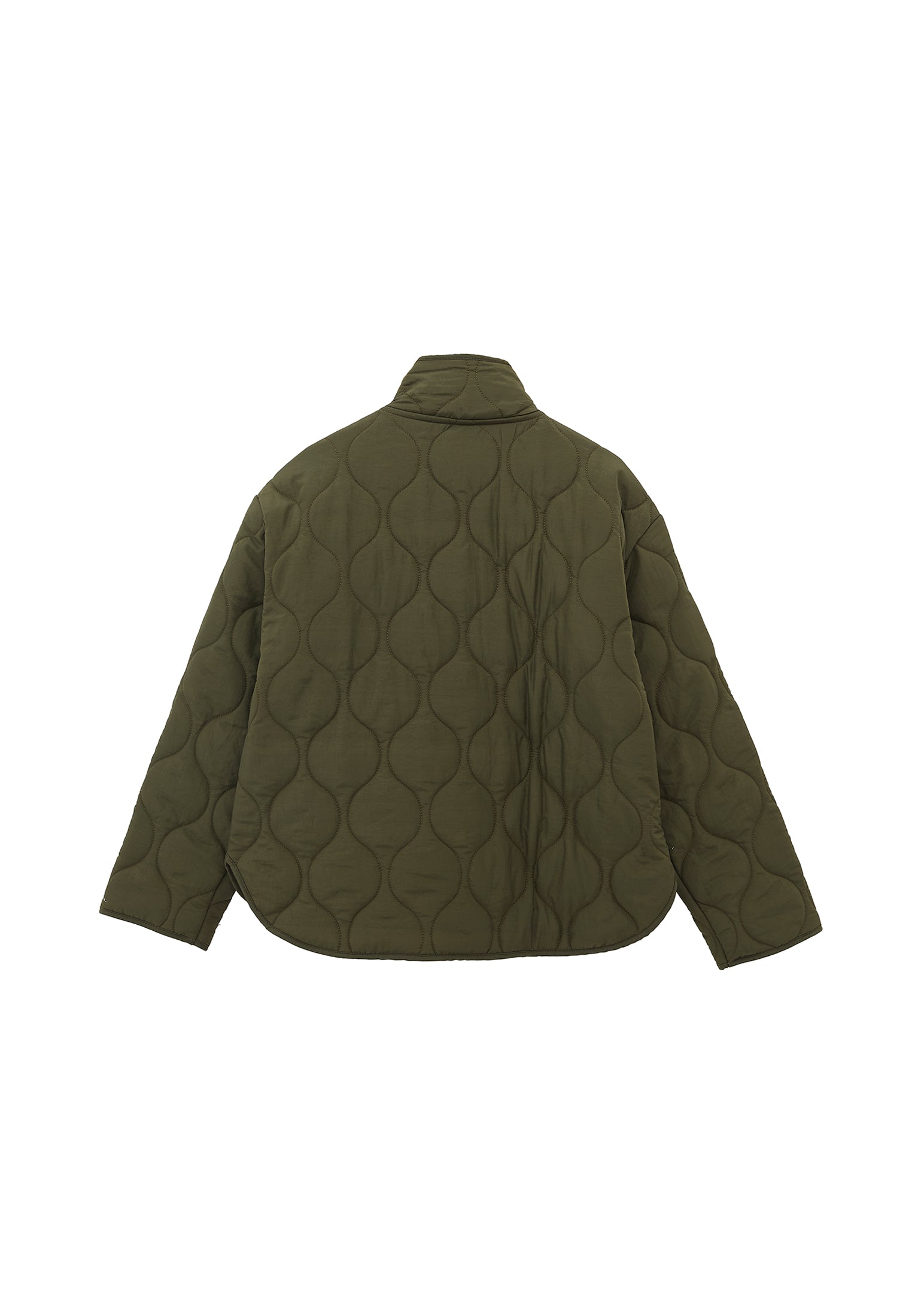 QUILTED JACKET WITH HIGH COLLAR - DEEP DEPTHS