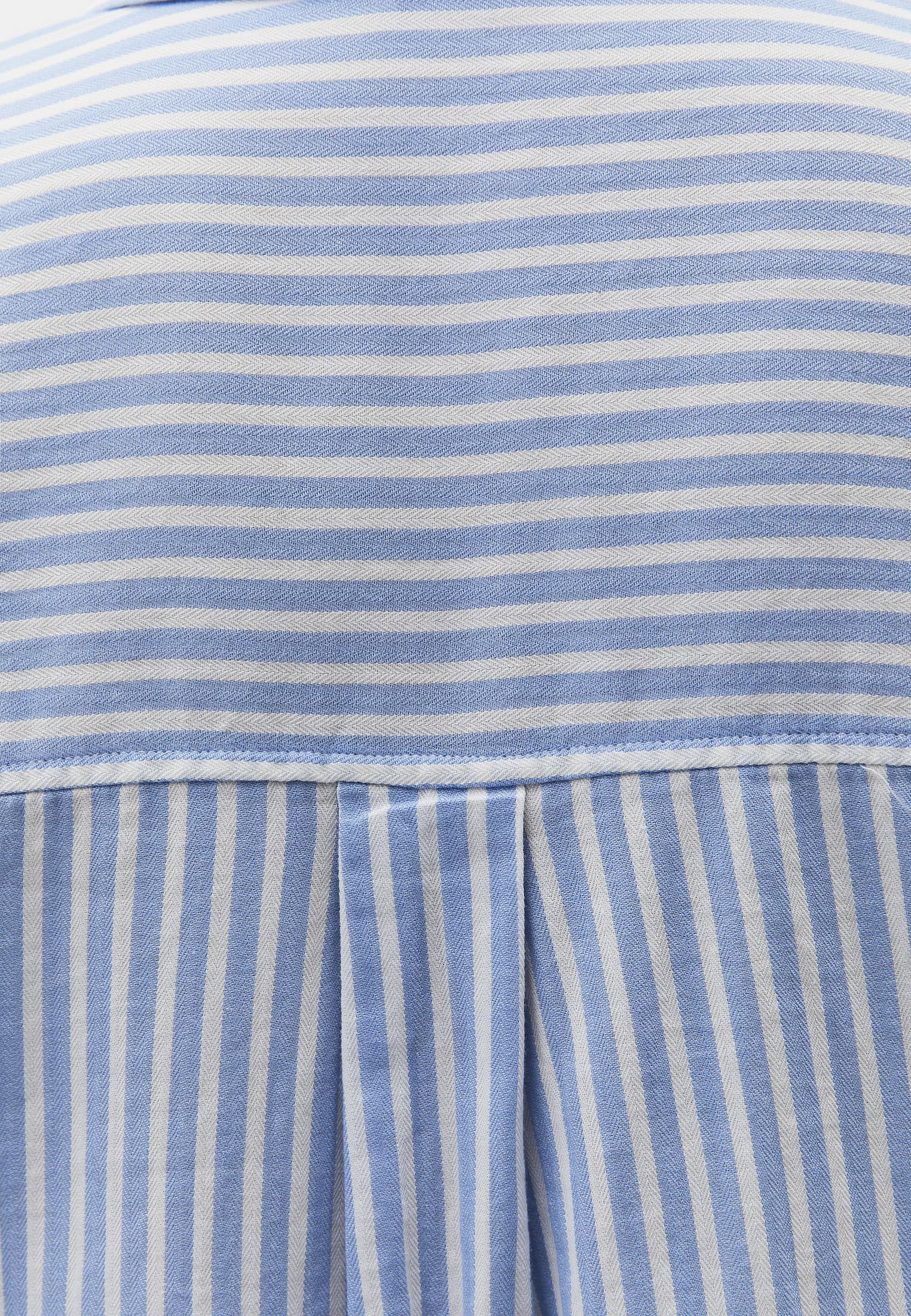 Oversize Pocketed Standard Shirt - DELLA BLUE STRIPE