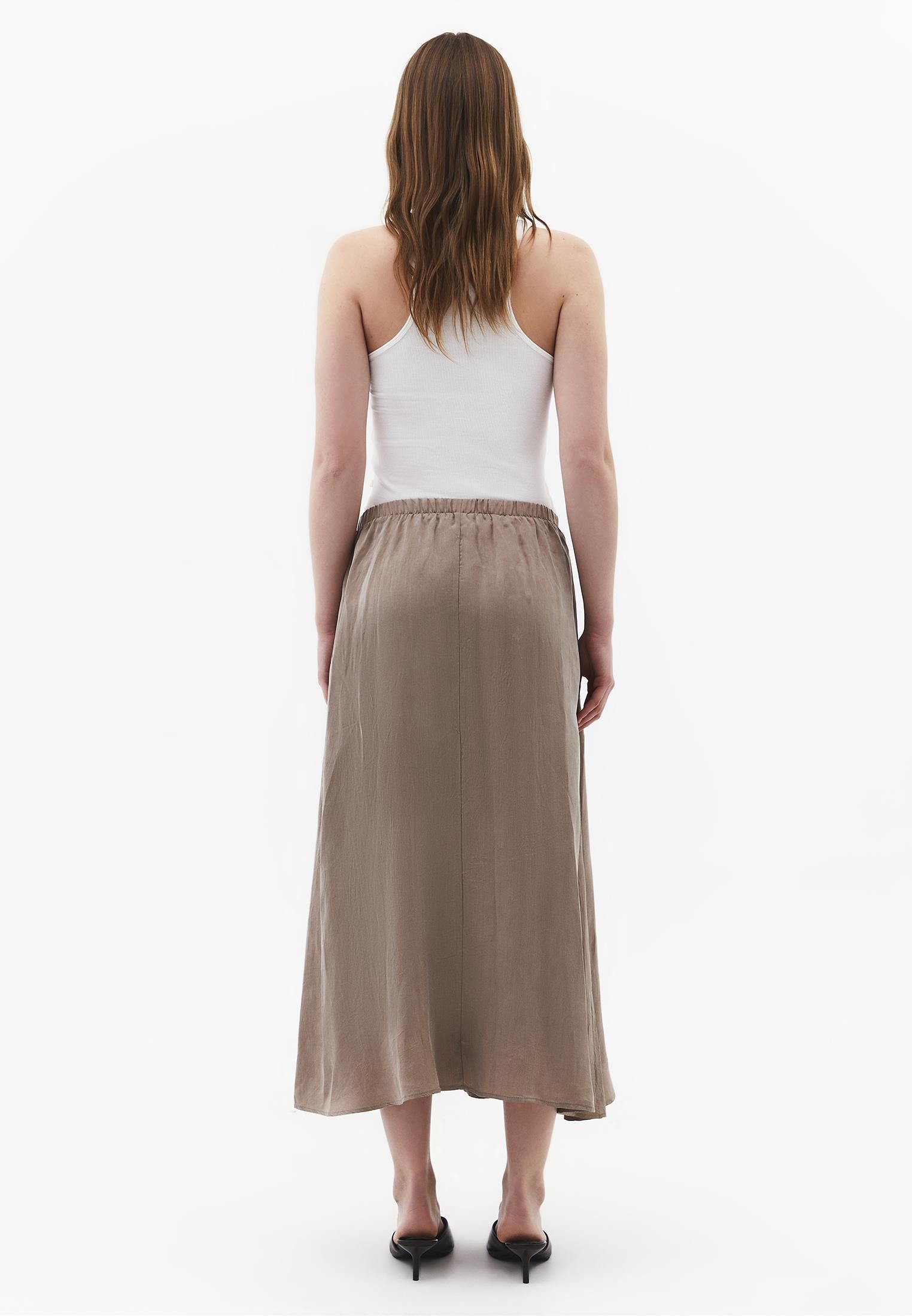 Long Flared Skirt - DESERT TAUPE