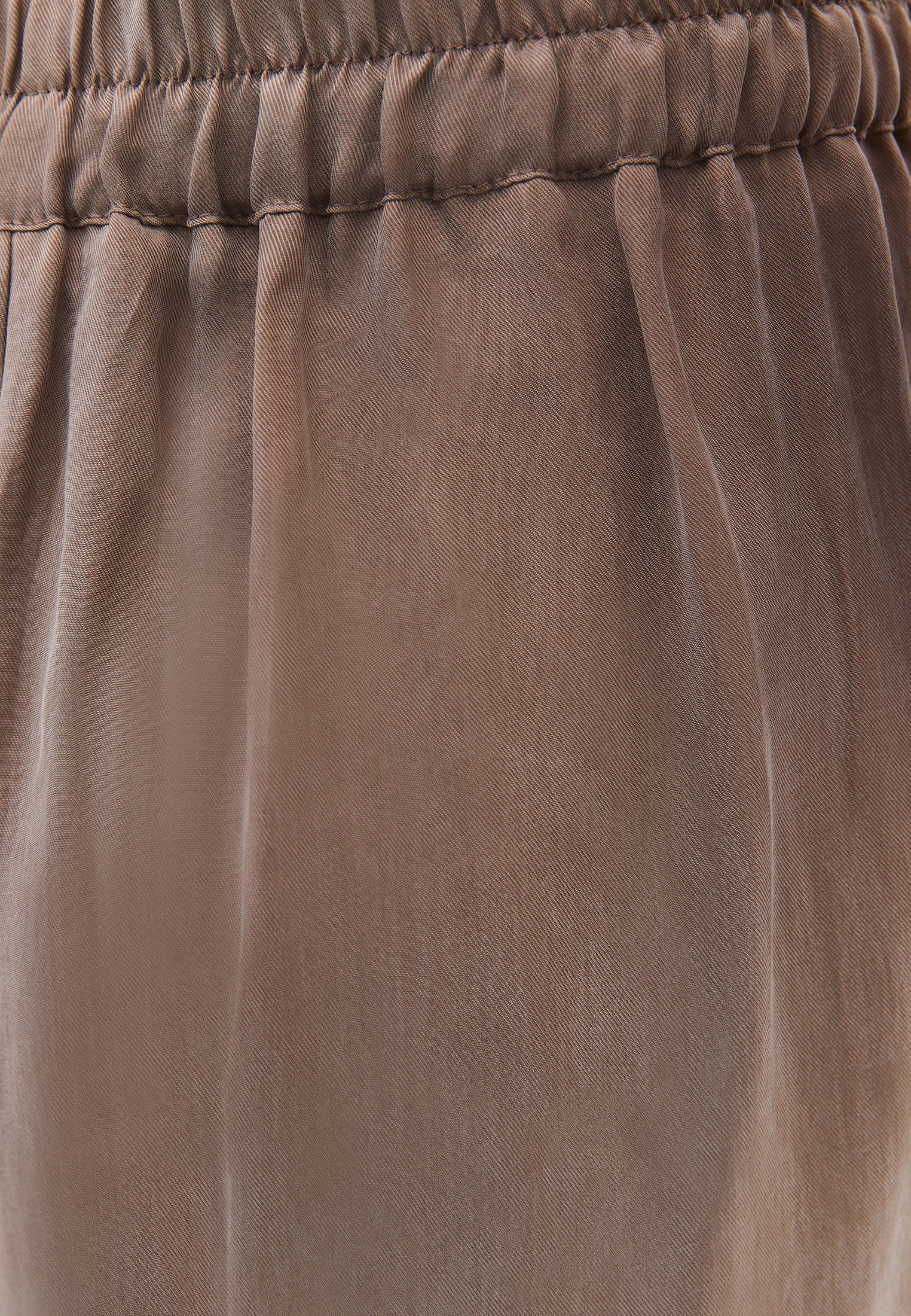 Ultra High Waist Straight Pants With Button Detail - DESERT TAUPE